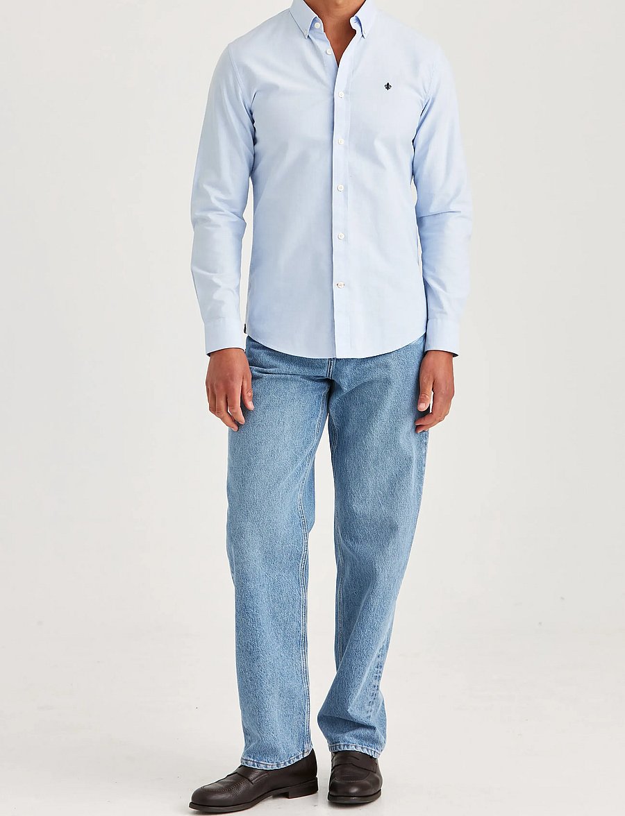 Morris - Oxford Button Down Shirt - oxford shirts - light blue - 3