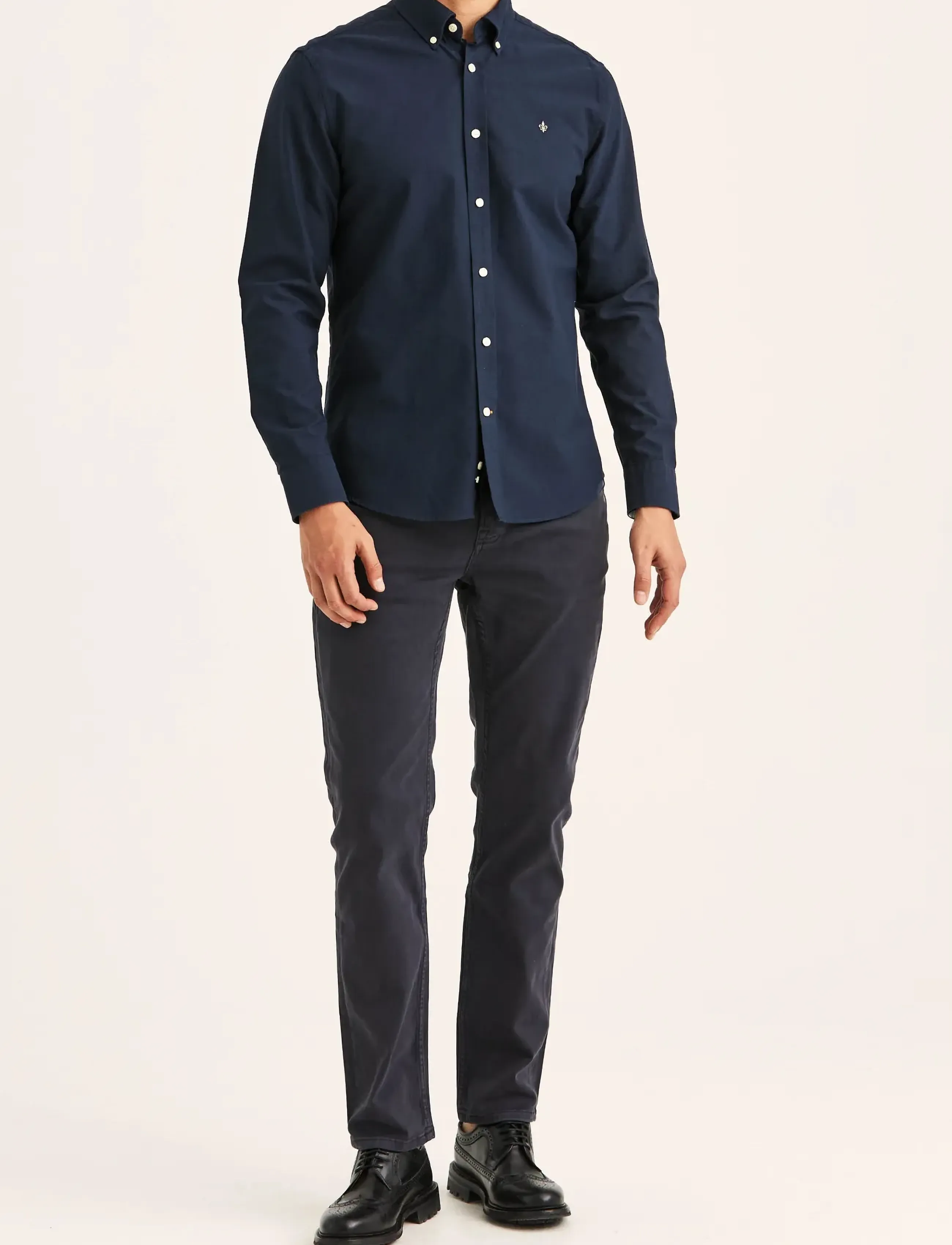Morris Oxford Button Down Shirt - Kleidung - NAVY / navy