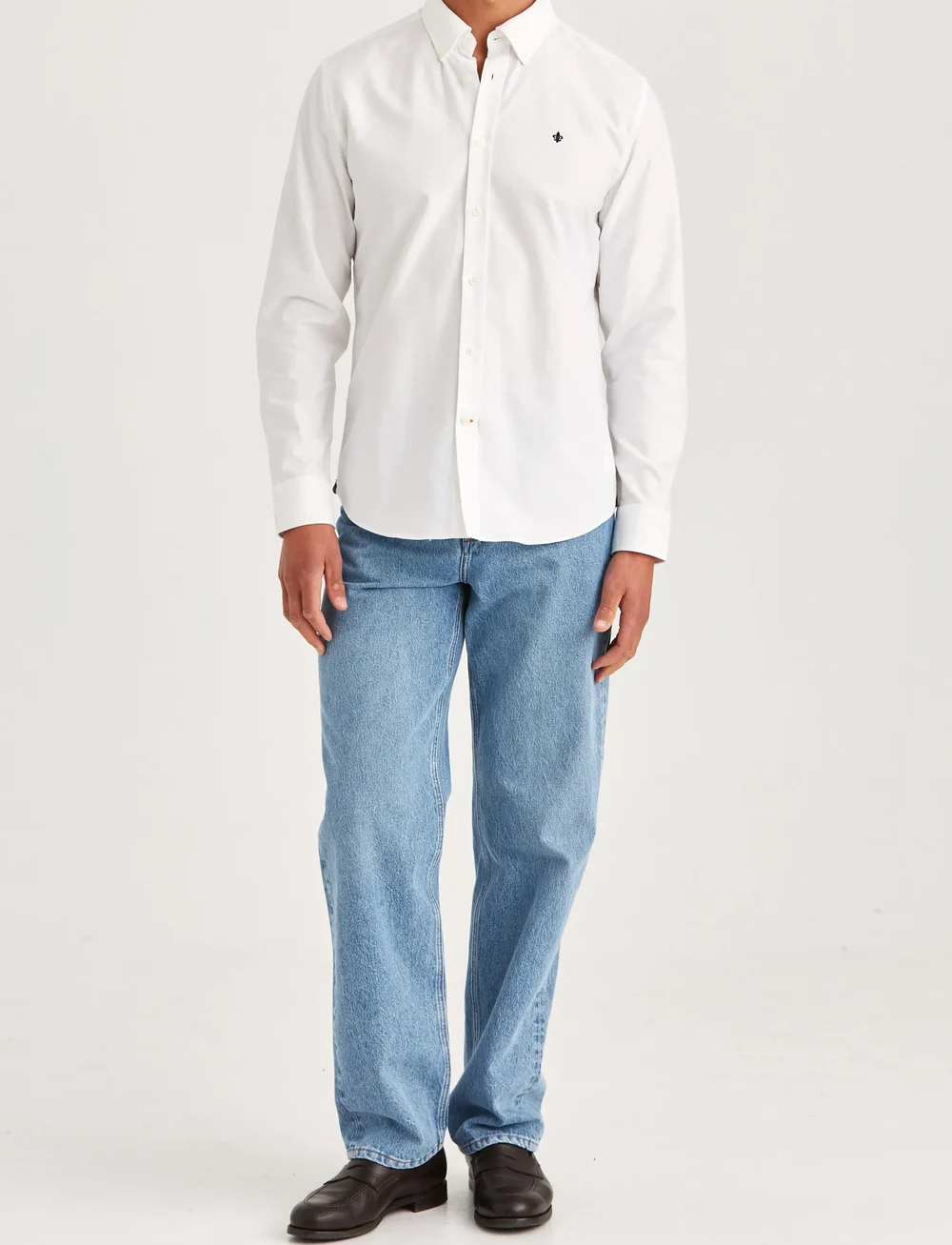 Morris - Oxford Button Down Shirt - basic skjortor - white - 3