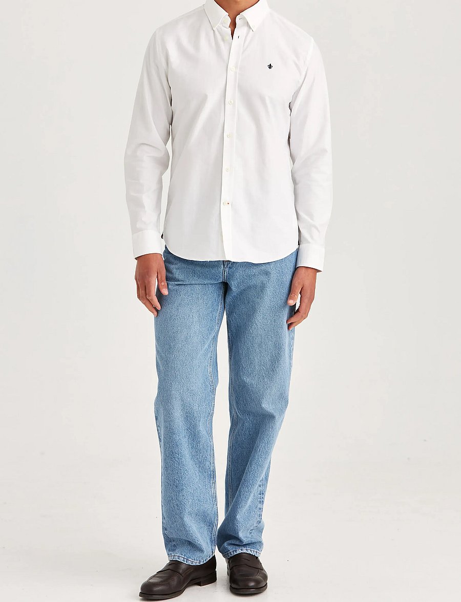 Morris - Oxford Button Down Shirt - oxfordi särgid - white - 3