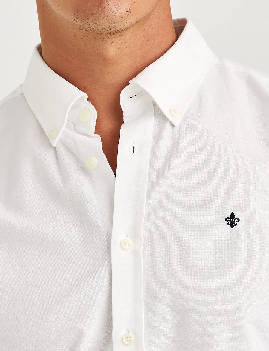 Morris - Oxford Button Down Shirt - oxfordi särgid - white - 4