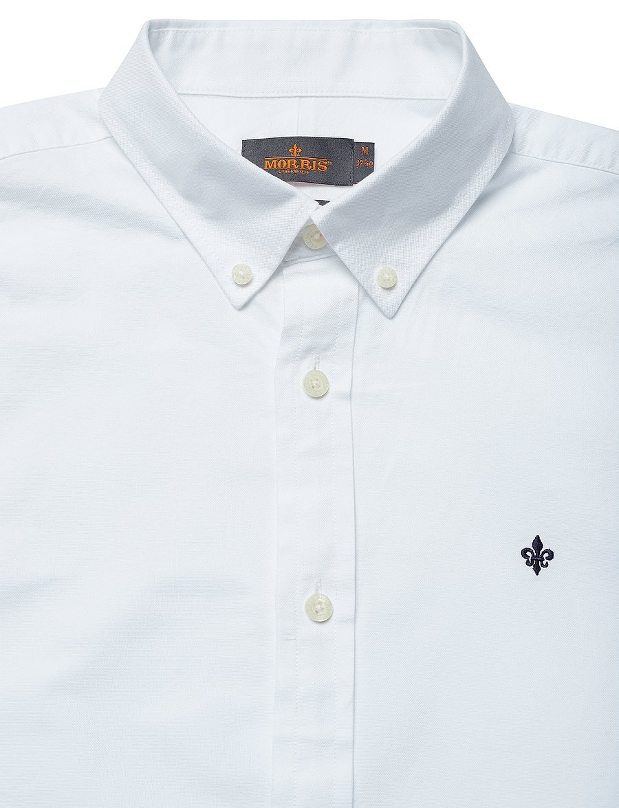 Morris - Oxford Button Down Shirt - oxfordi särgid - white - 5