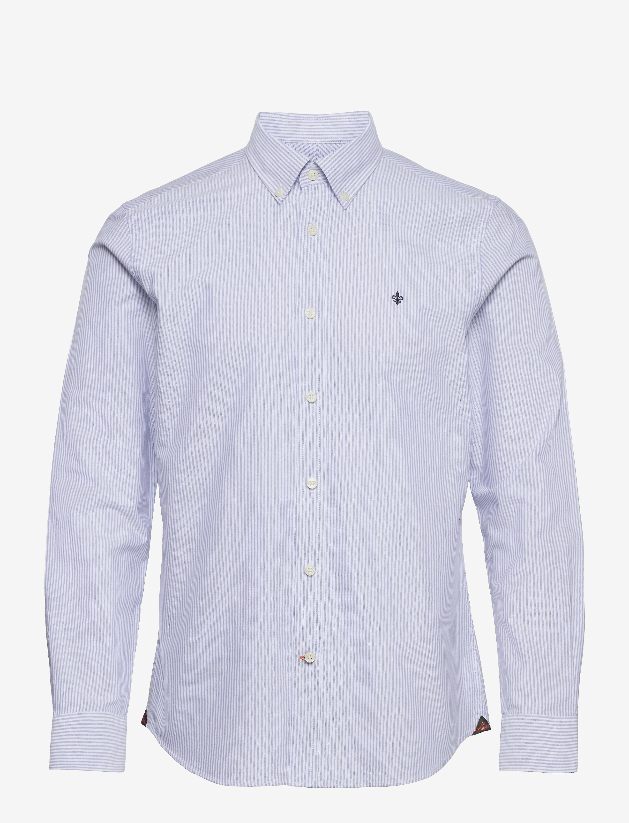 Morris Oxford Striped Bd Shirt, Mænd, Stribet Oxford Button-Down Skjorte, Blå, Str: XL