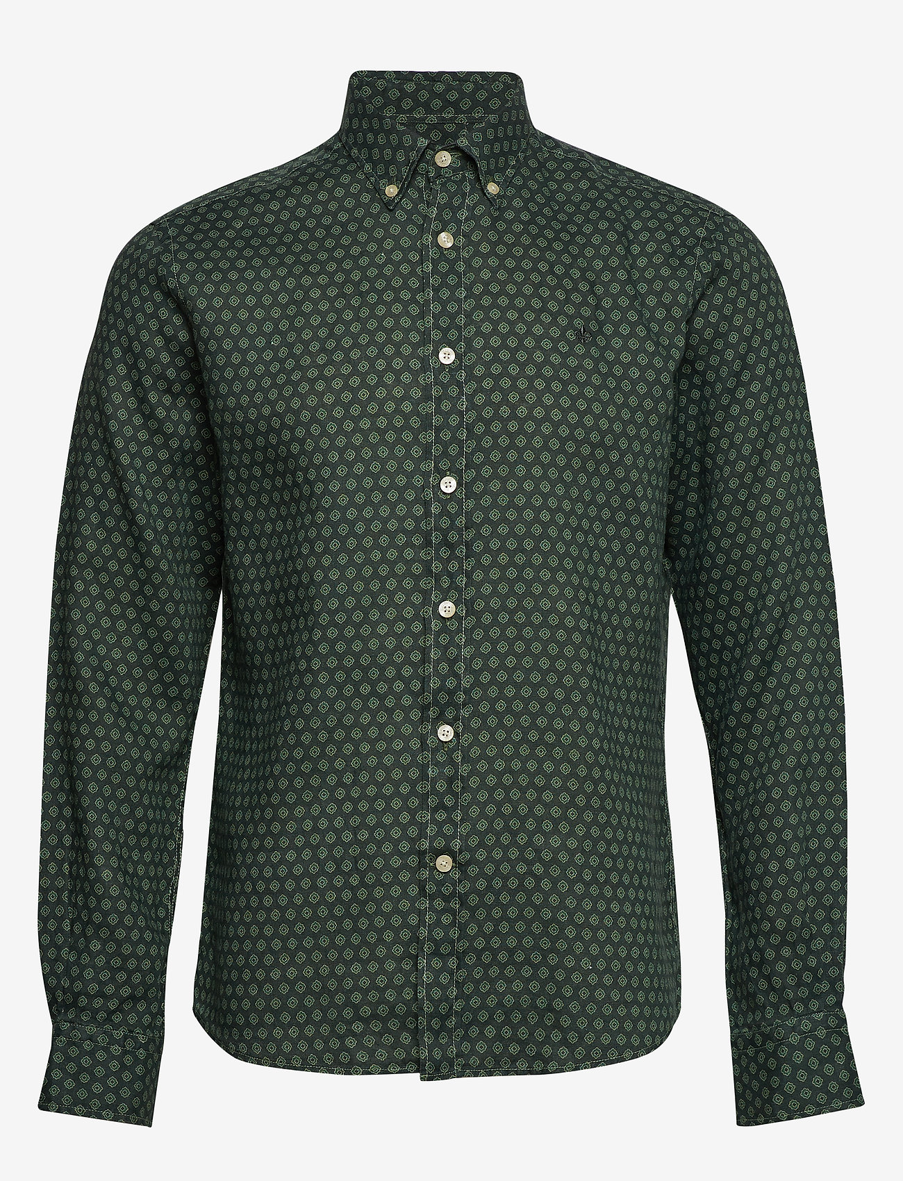 Morris - Bligh Button Down Linen Shirt - green - 0