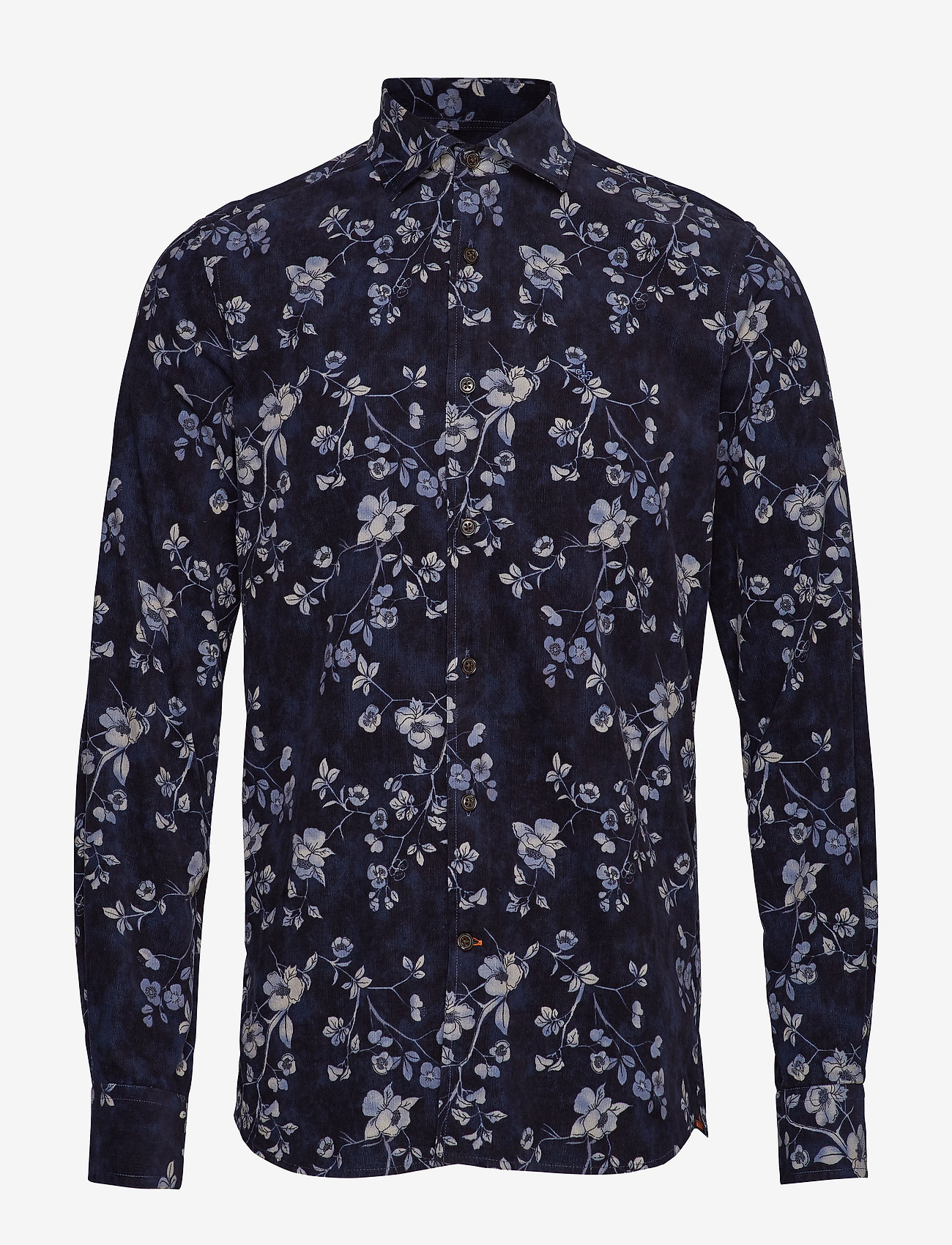 Matteo Spread Collar Shirt - NAVY