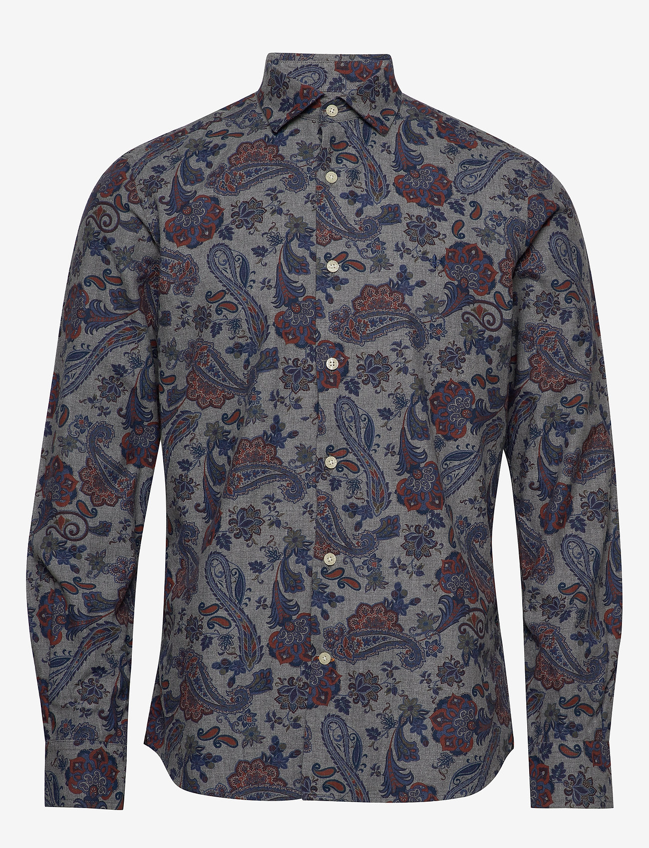 Hadwin Spread Collar Shirt - WINE RED