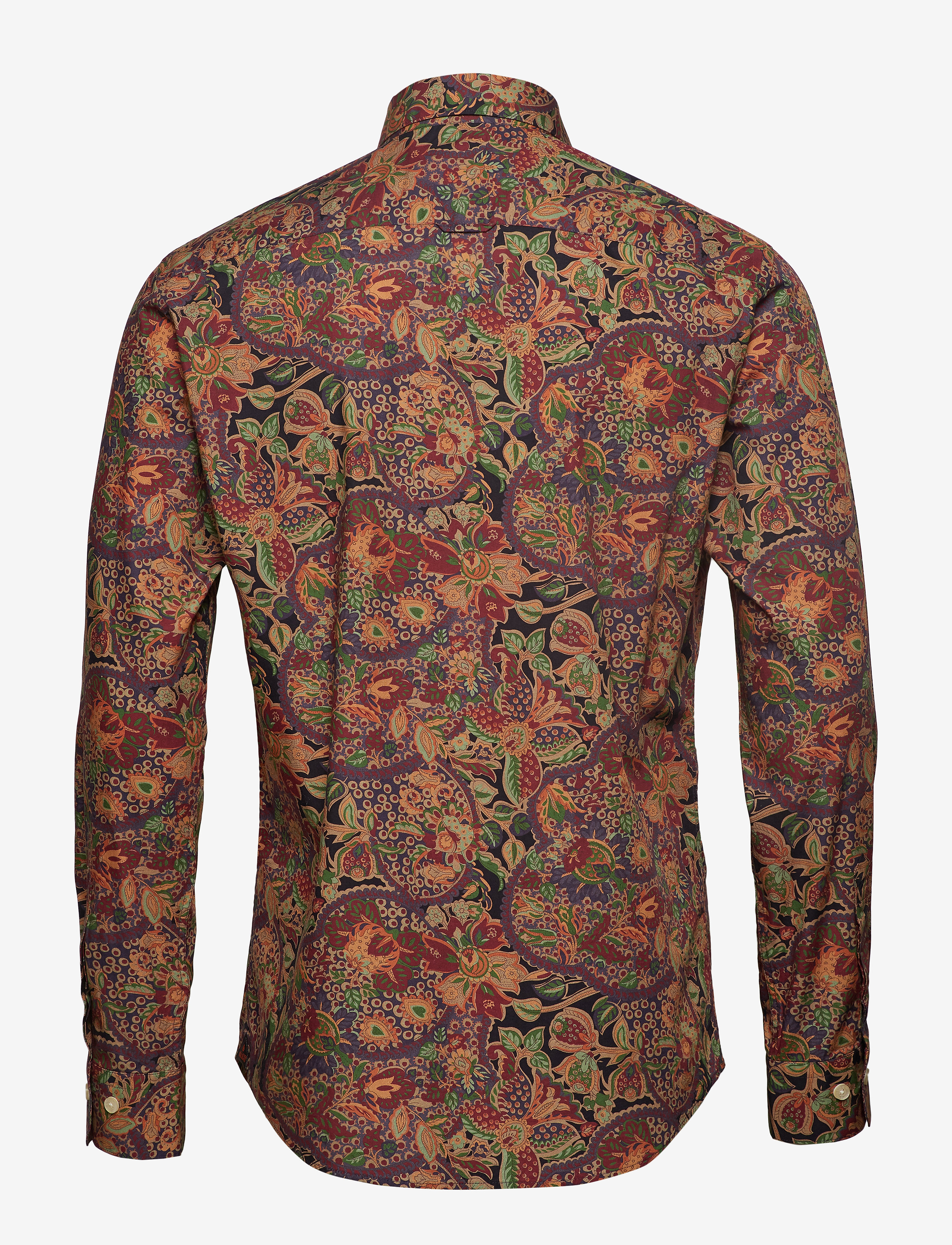 Morris - Reino Spread Collar Shirt - wine red - 1