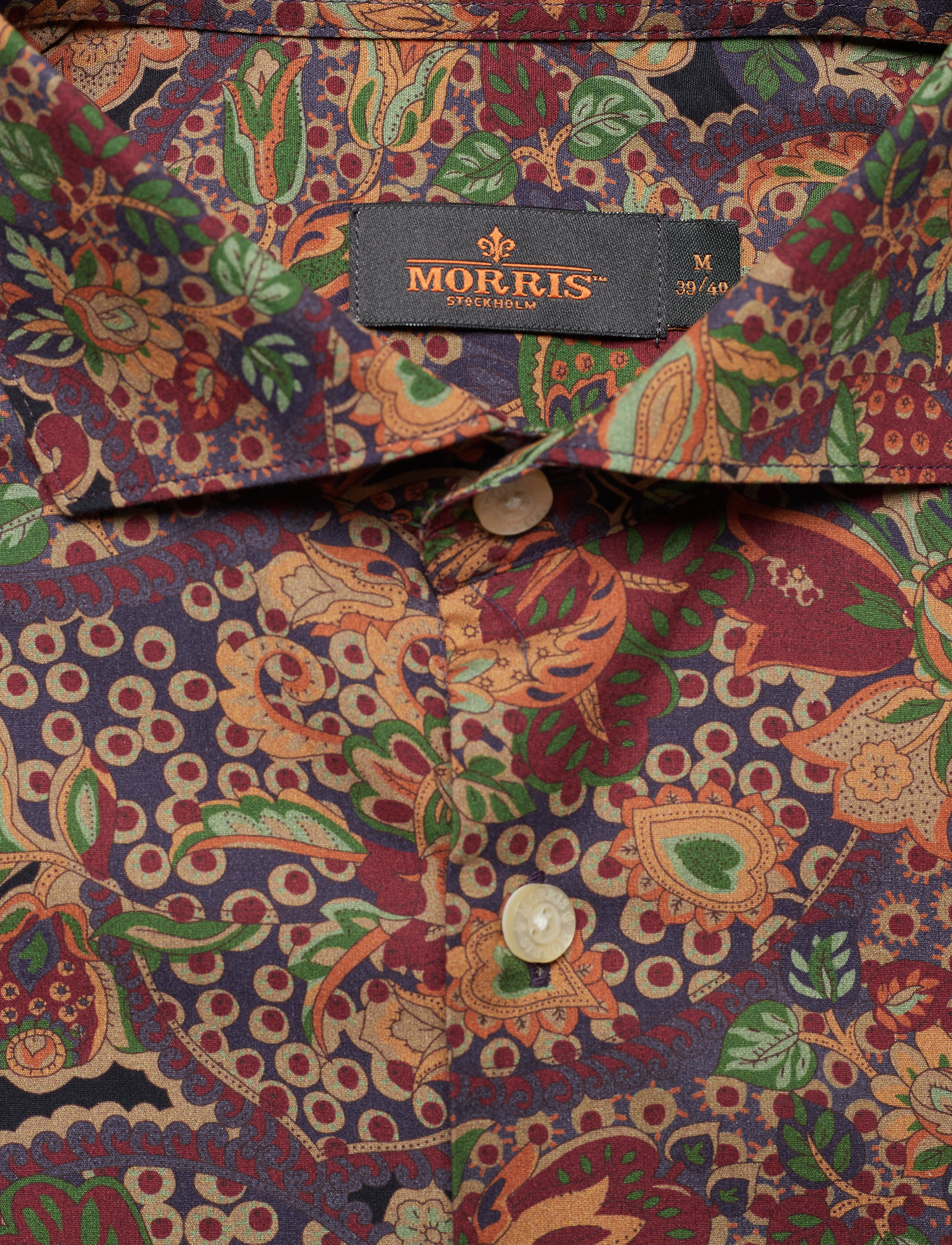 Morris - Reino Spread Collar Shirt - wine red - 2