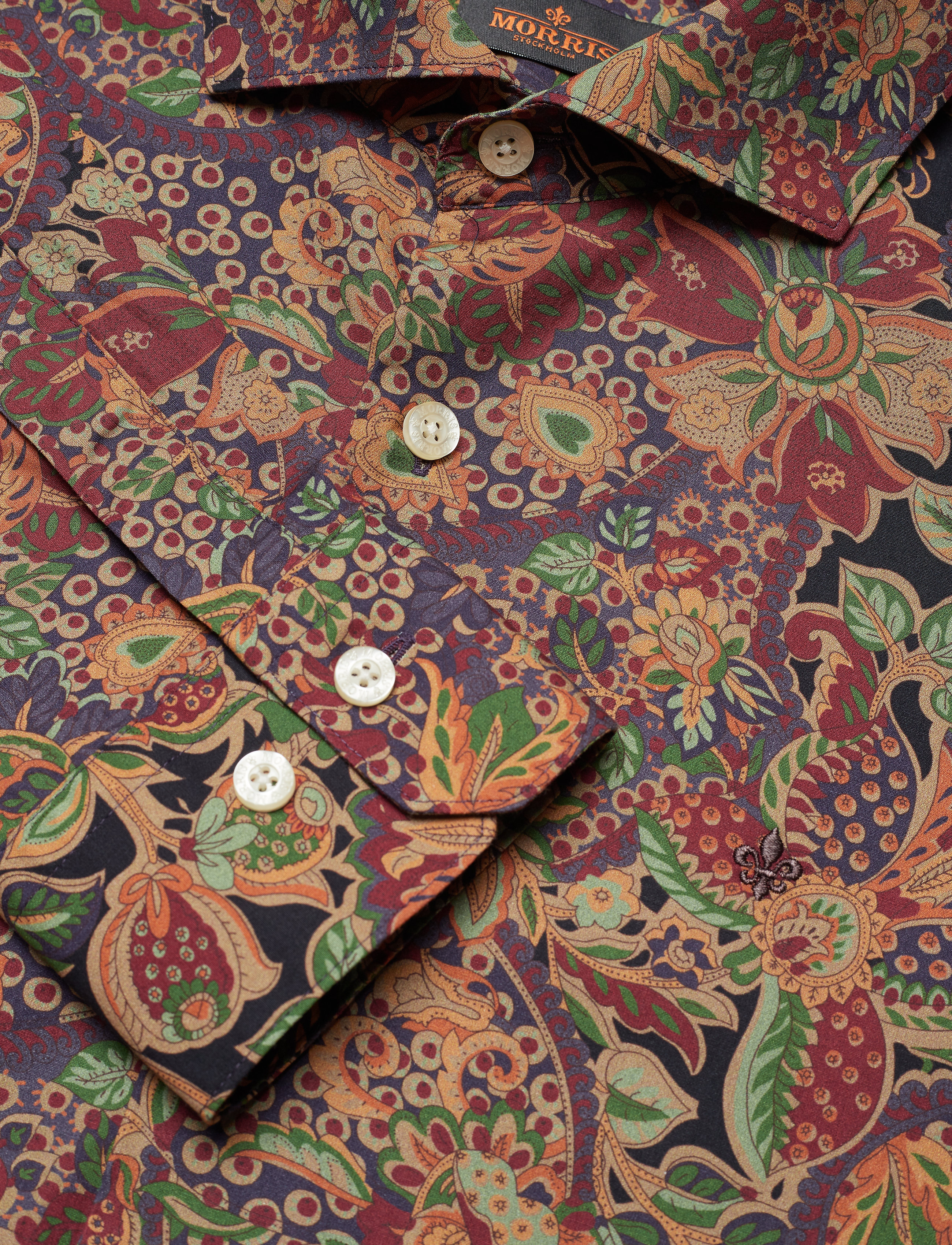 Morris - Reino Spread Collar Shirt - wine red - 3