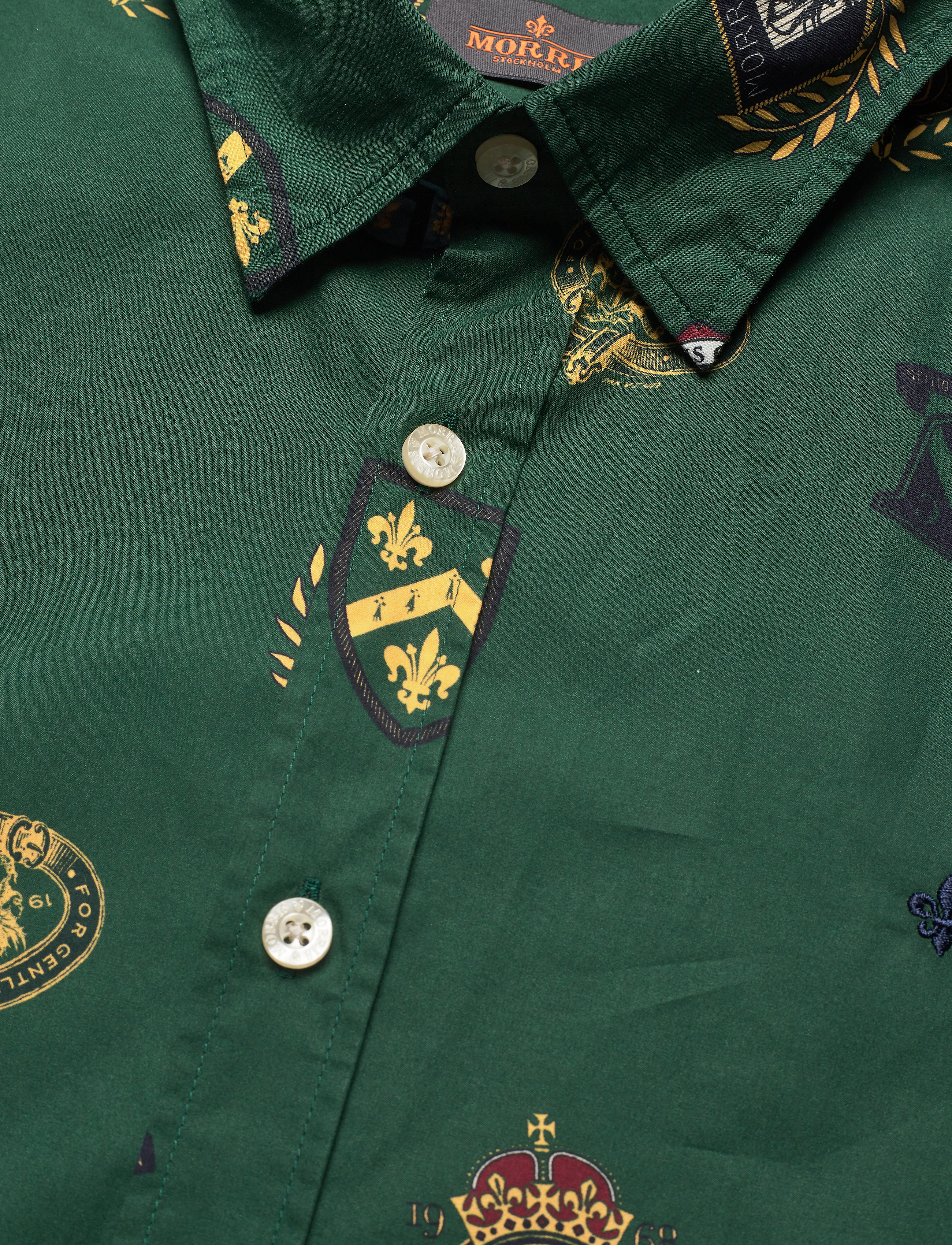 Morris - Ivan Button Under Shirt - green - 2