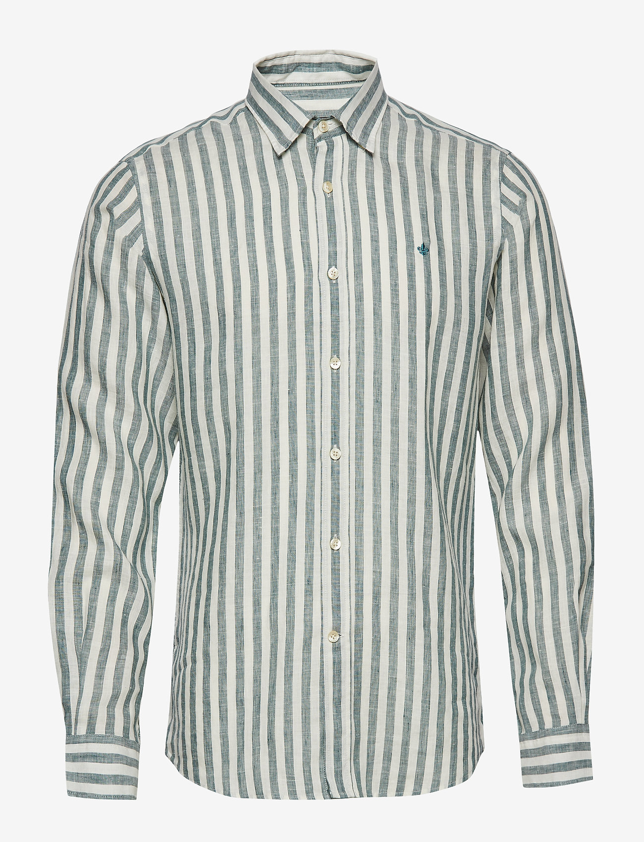 Morris - Luca Button Under Shirt - green - 0