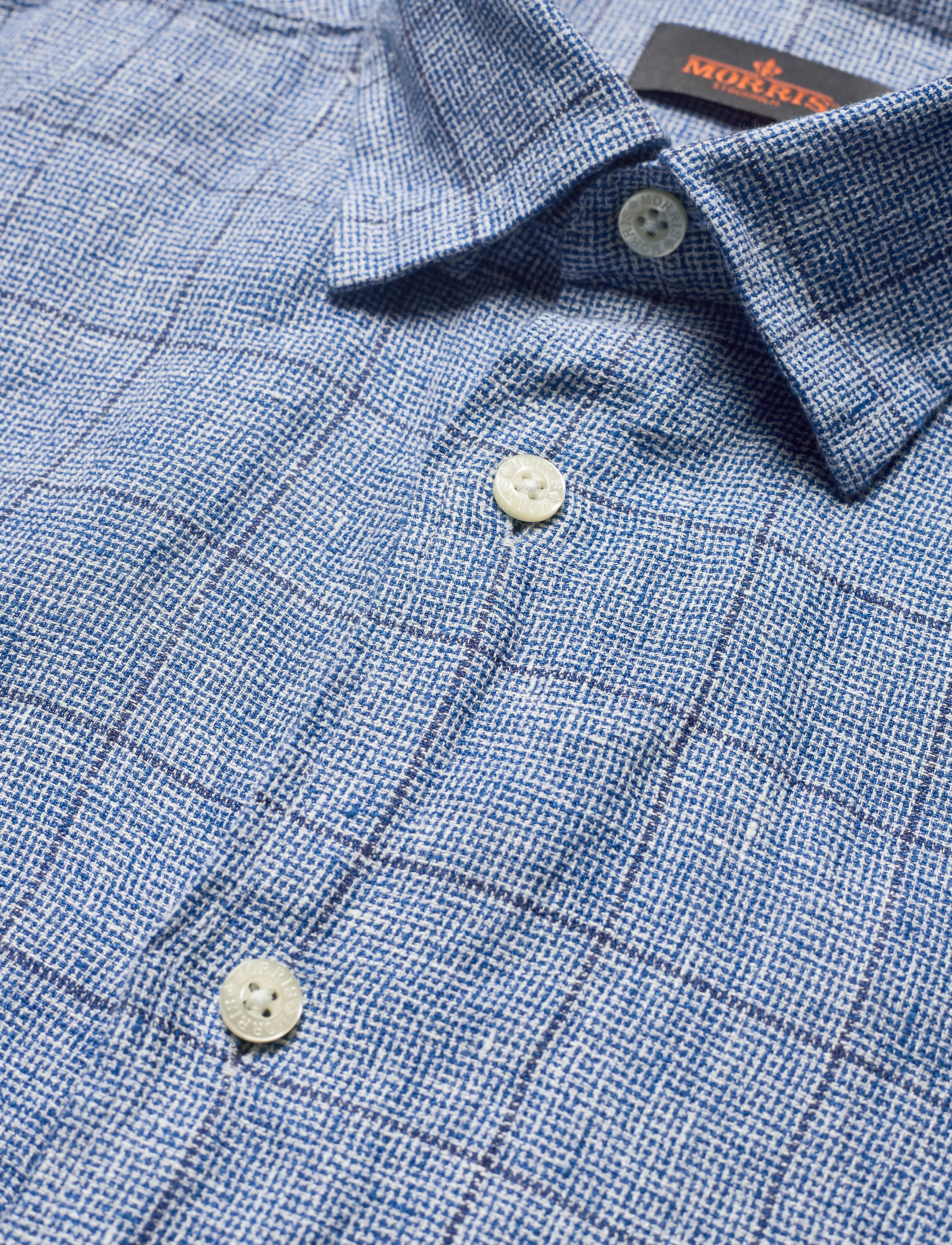 Morris - Freddie Button Under Shirt - blue - 3