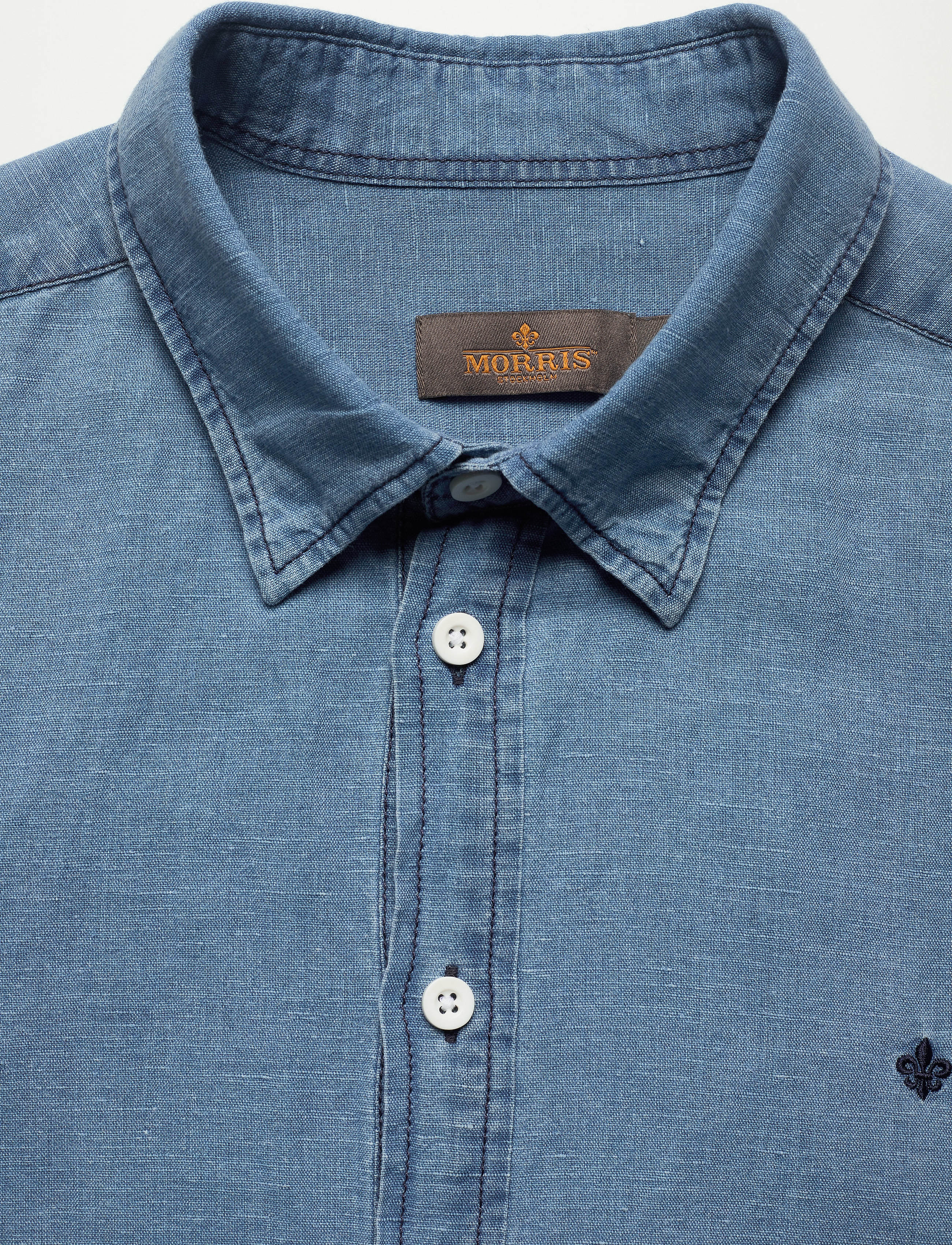 Morris - Harold Pop-over B.U. Shirt - blue - 3