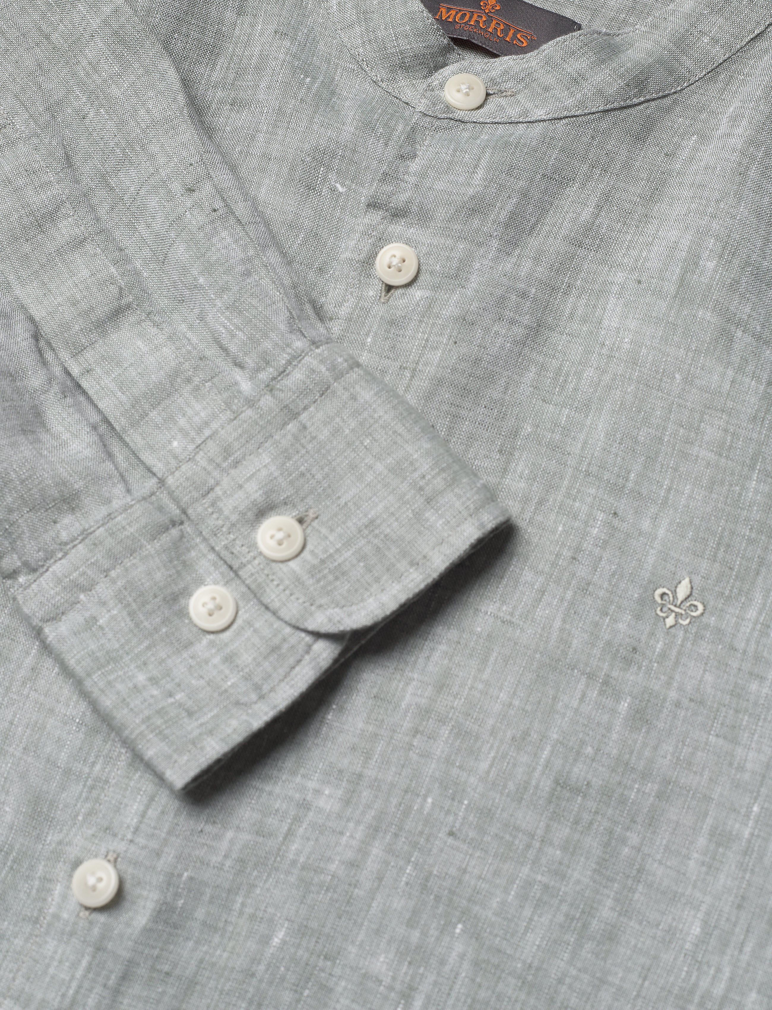 Morris - Nicolas Band Collar Shirt - green - 3