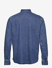 Morris - Walton Denim Shirt - denim shirts - blue - 1