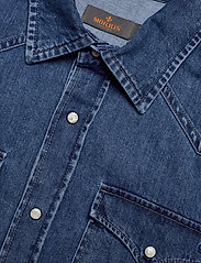 Morris - Walton Denim Shirt - jeansskjortor - blue - 3