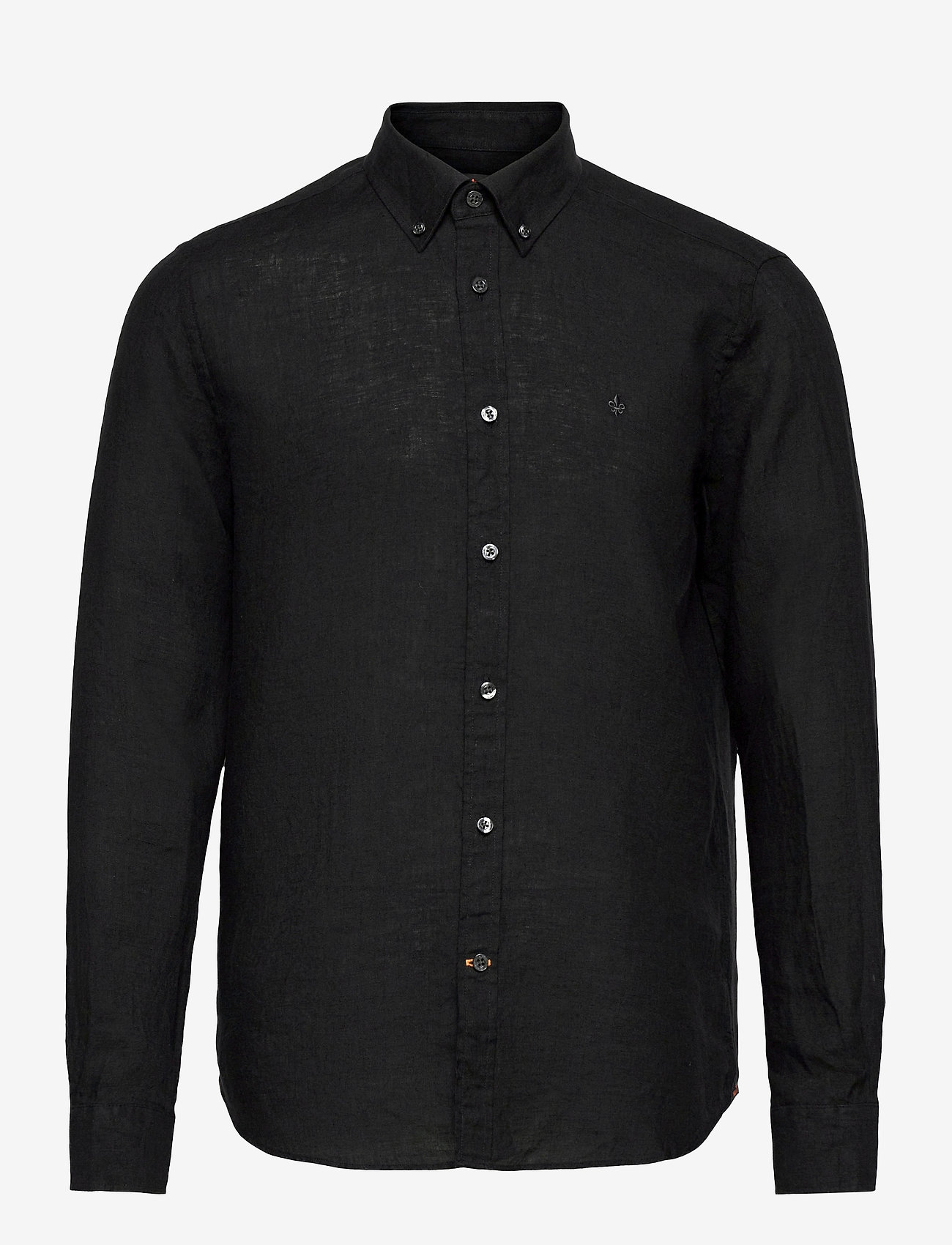 Morris - Douglas Linen Shirt-Classic Fit - leinenhemden - black - 1