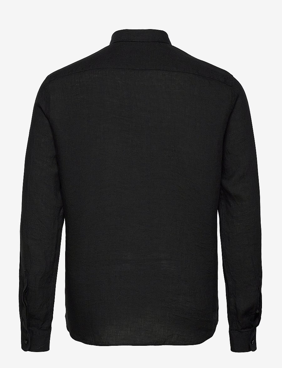 Morris - Douglas Linen Shirt-Classic Fit - linneskjortor - black - 2