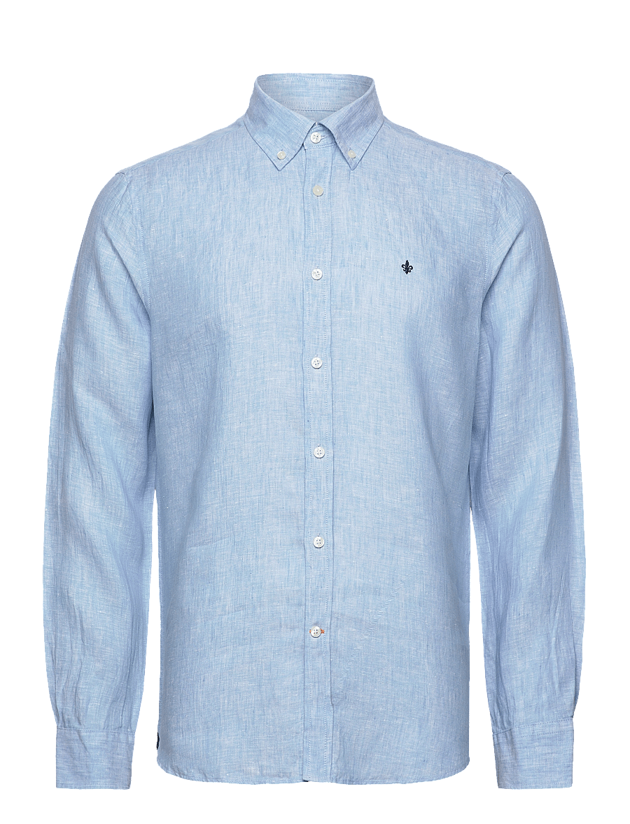 Morris - Douglas Linen Shirt-Classic Fit - linen shirts - blue - 1
