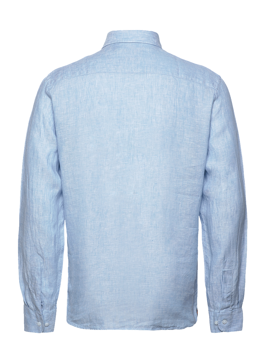 Morris - Douglas Linen Shirt-Classic Fit - linen shirts - blue - 2