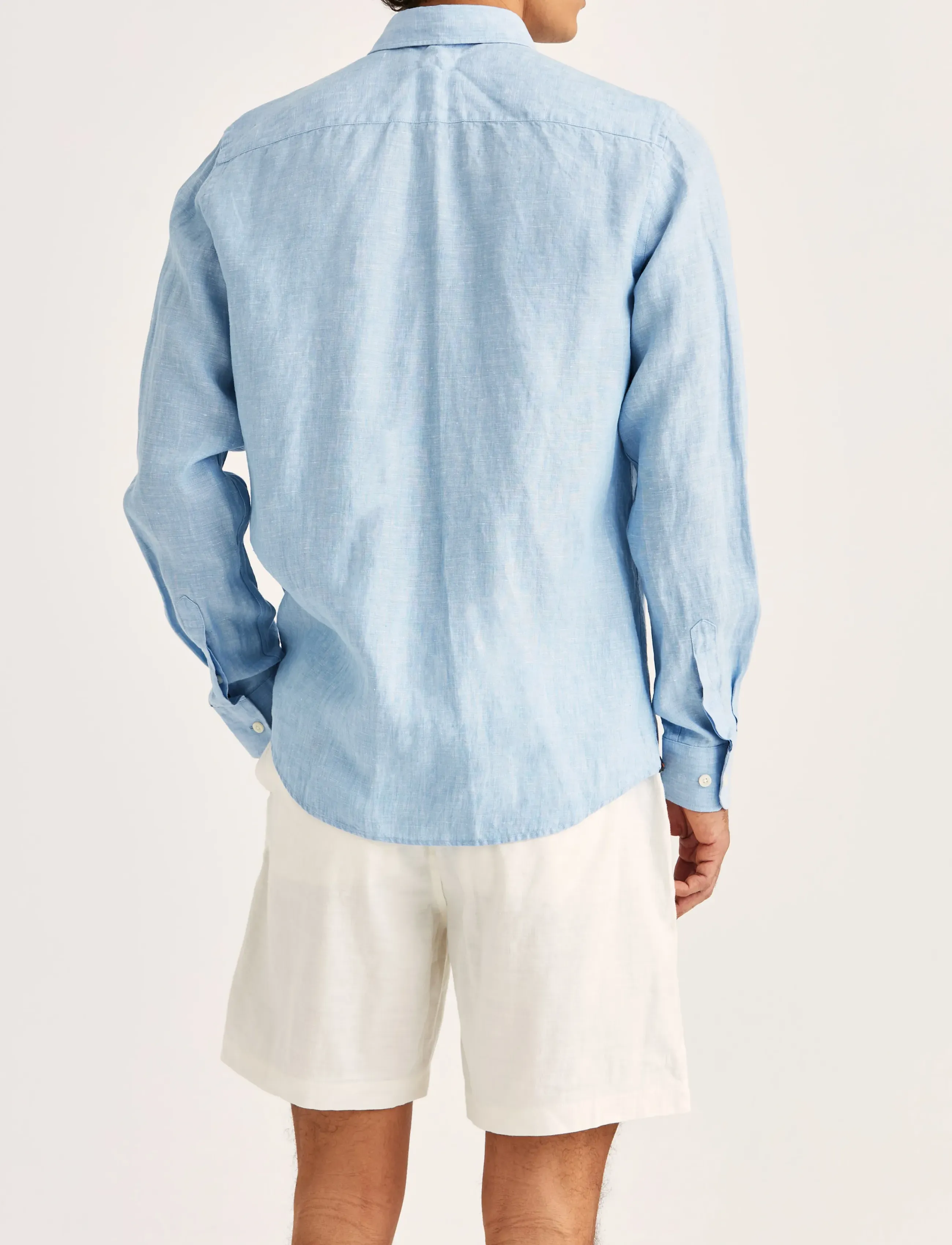 Morris - Douglas Linen Shirt-Classic Fit - linased särgid - blue - 4