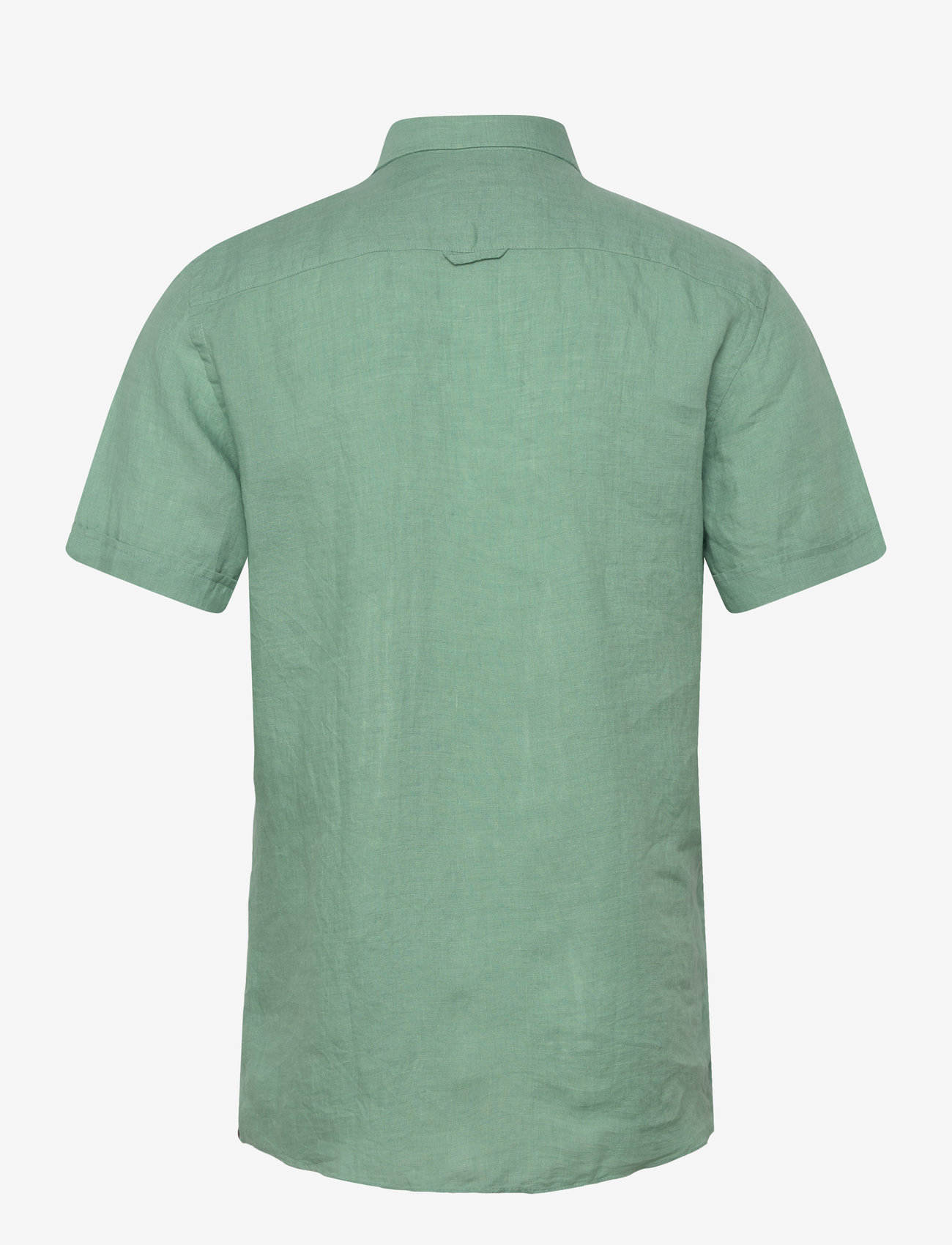 Morris - Douglas Linen SS Shirt-Classic Fit - basic skjortor - green - 1