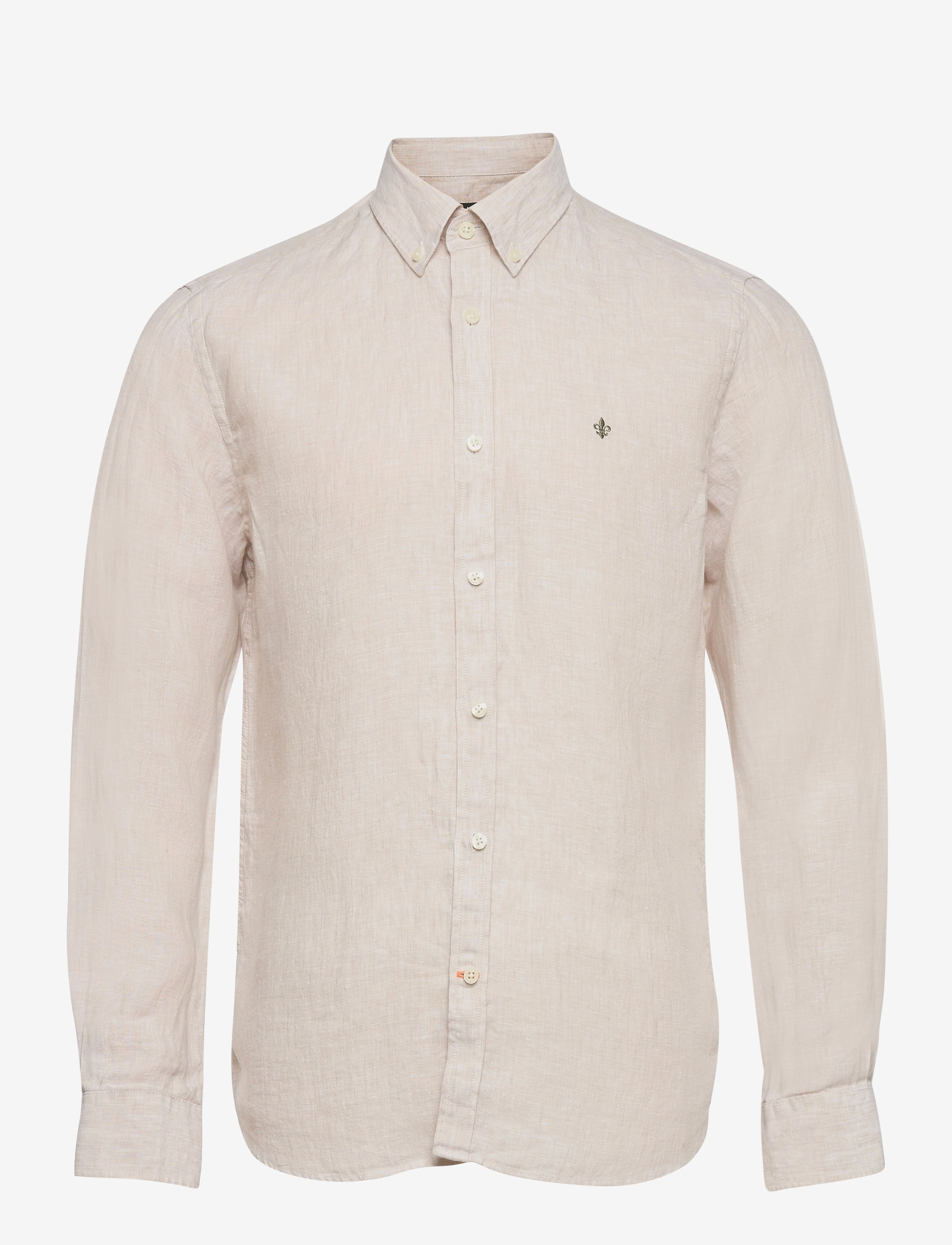 Morris Douglas Linen Shirt-Classic Fit - Kleidung - KHAKI / beige
