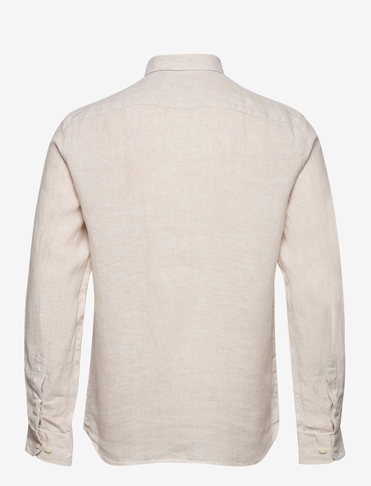 Morris - Douglas Linen SS Shirt-Classic Fit - linneskjortor - khaki - 1