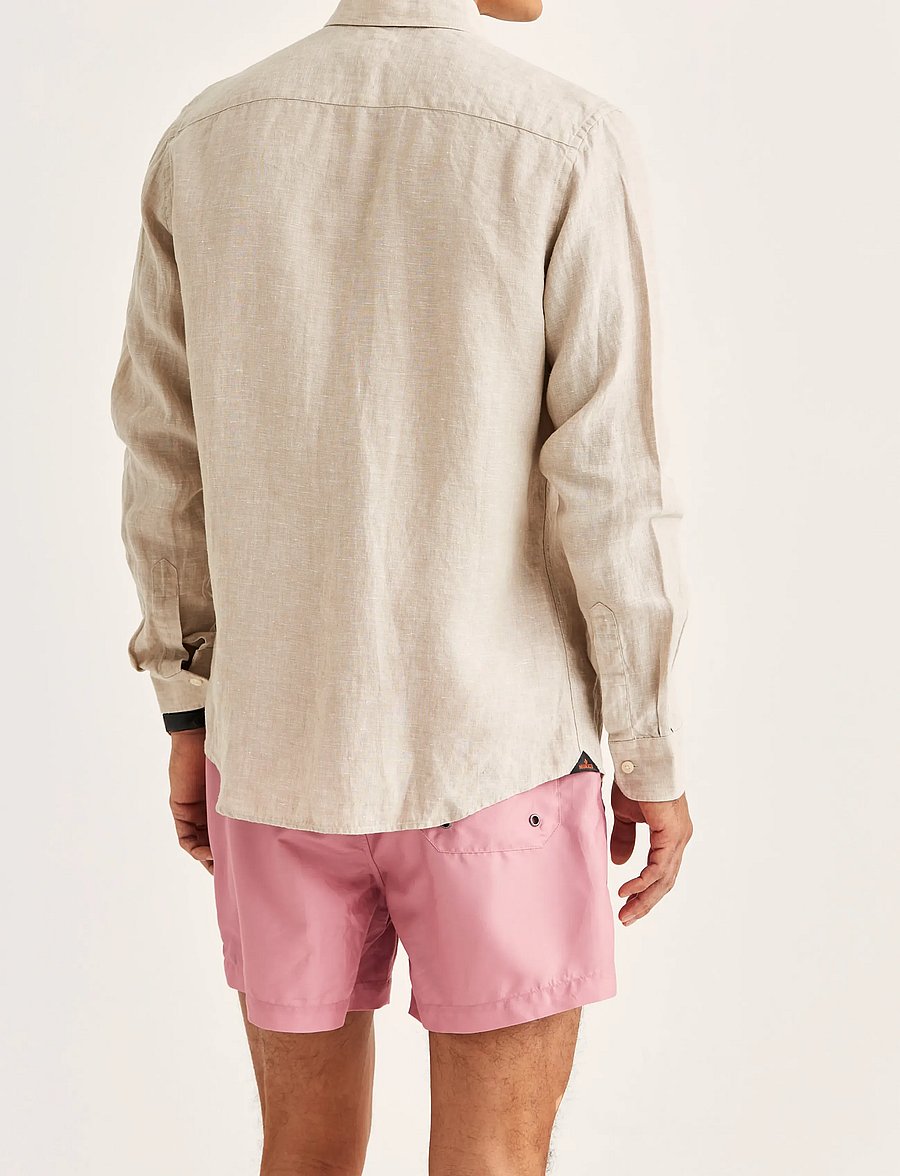 Morris - Douglas Linen Shirt-Classic Fit - leinenhemden - khaki - 4