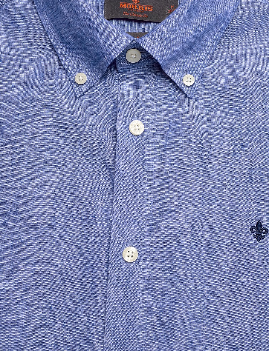 Morris - Douglas Linen Shirt-Classic Fit - leinenhemden - mid blue - 5
