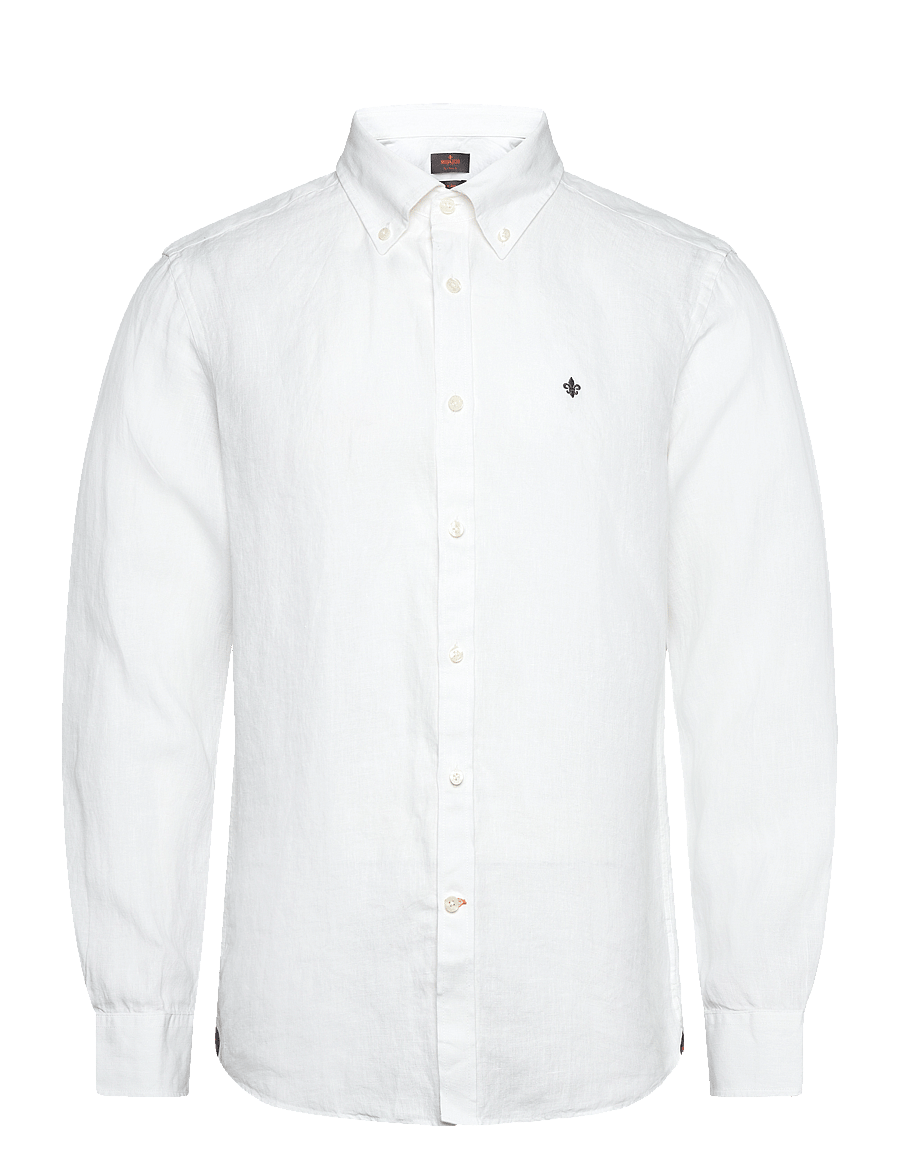 Morris - Douglas Linen Shirt-Classic Fit - linen shirts - off white - 1