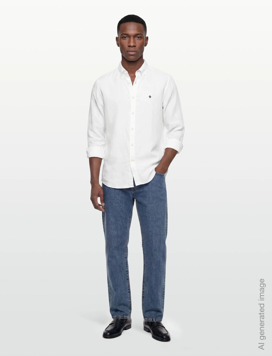 Morris - Douglas Linen Shirt-Classic Fit - linen shirts - off white - 0