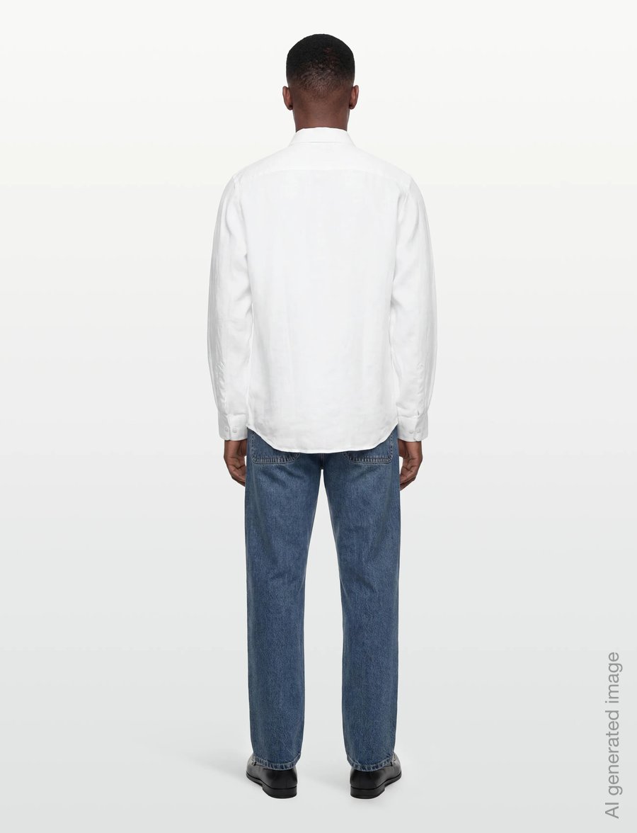 Morris - Douglas Linen Shirt-Classic Fit - linen shirts - off white - 4