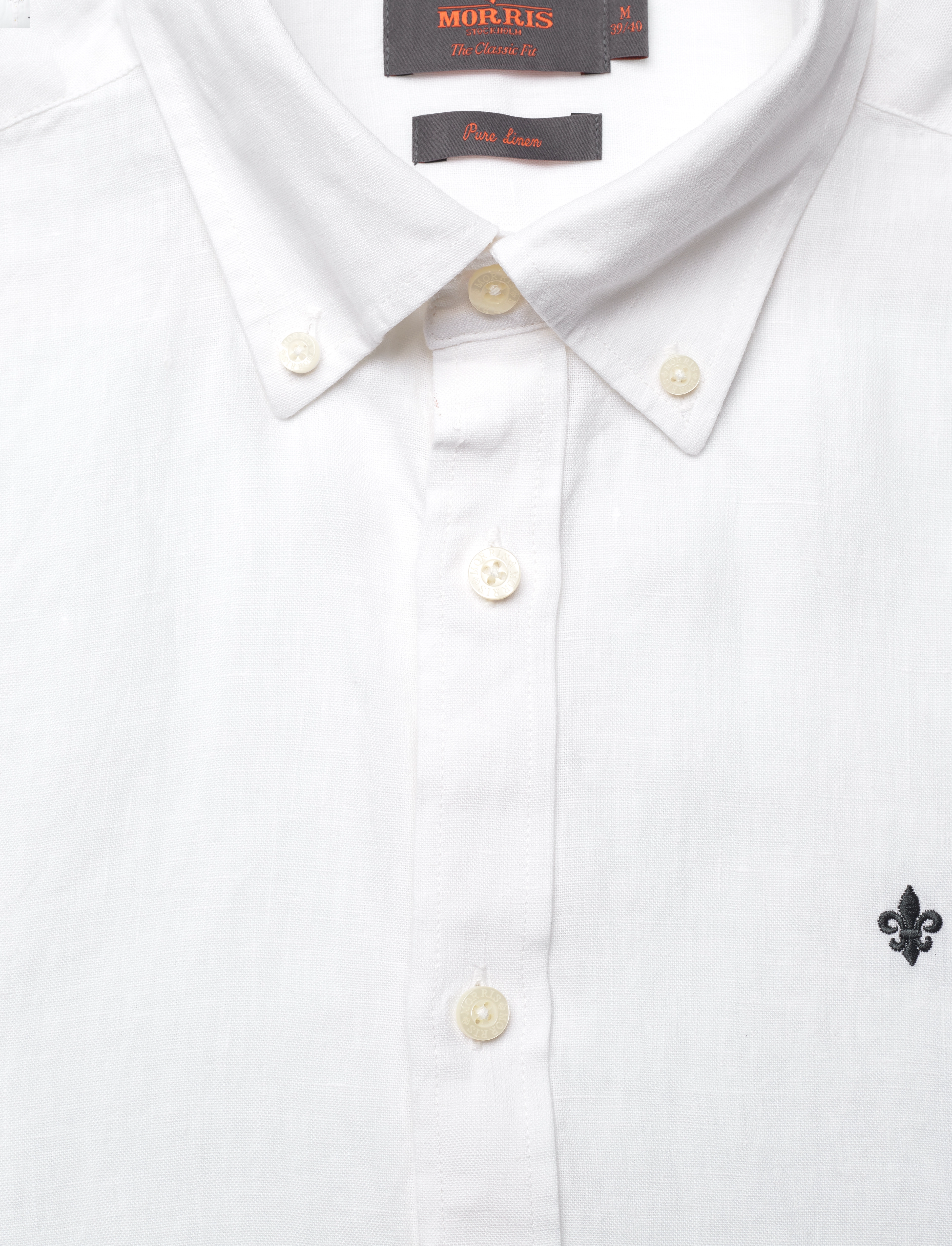 Morris - Douglas Linen Shirt-Classic Fit - linased särgid - off white - 5