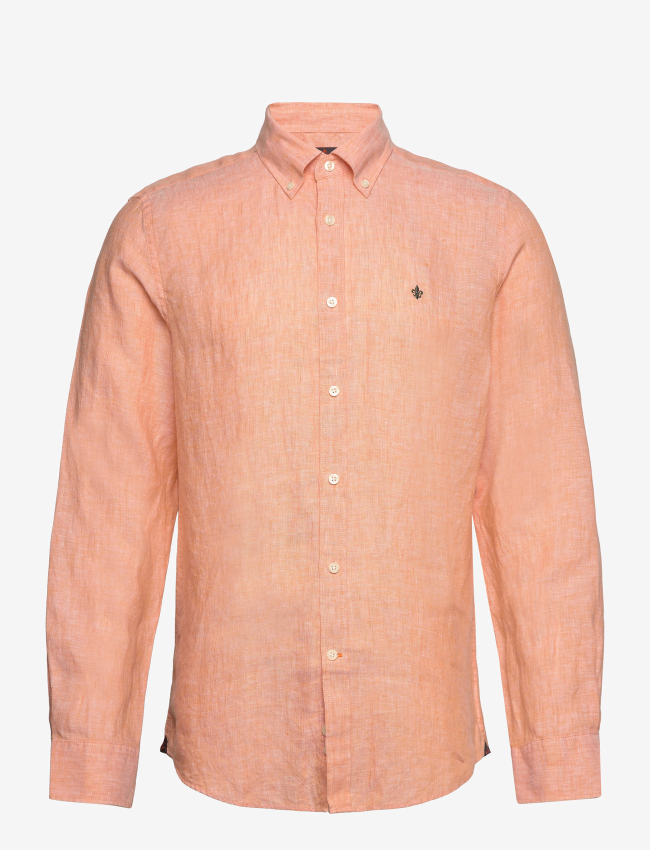 Morris - Douglas Linen Shirt-Classic Fit - leinenhemden - orange - 0