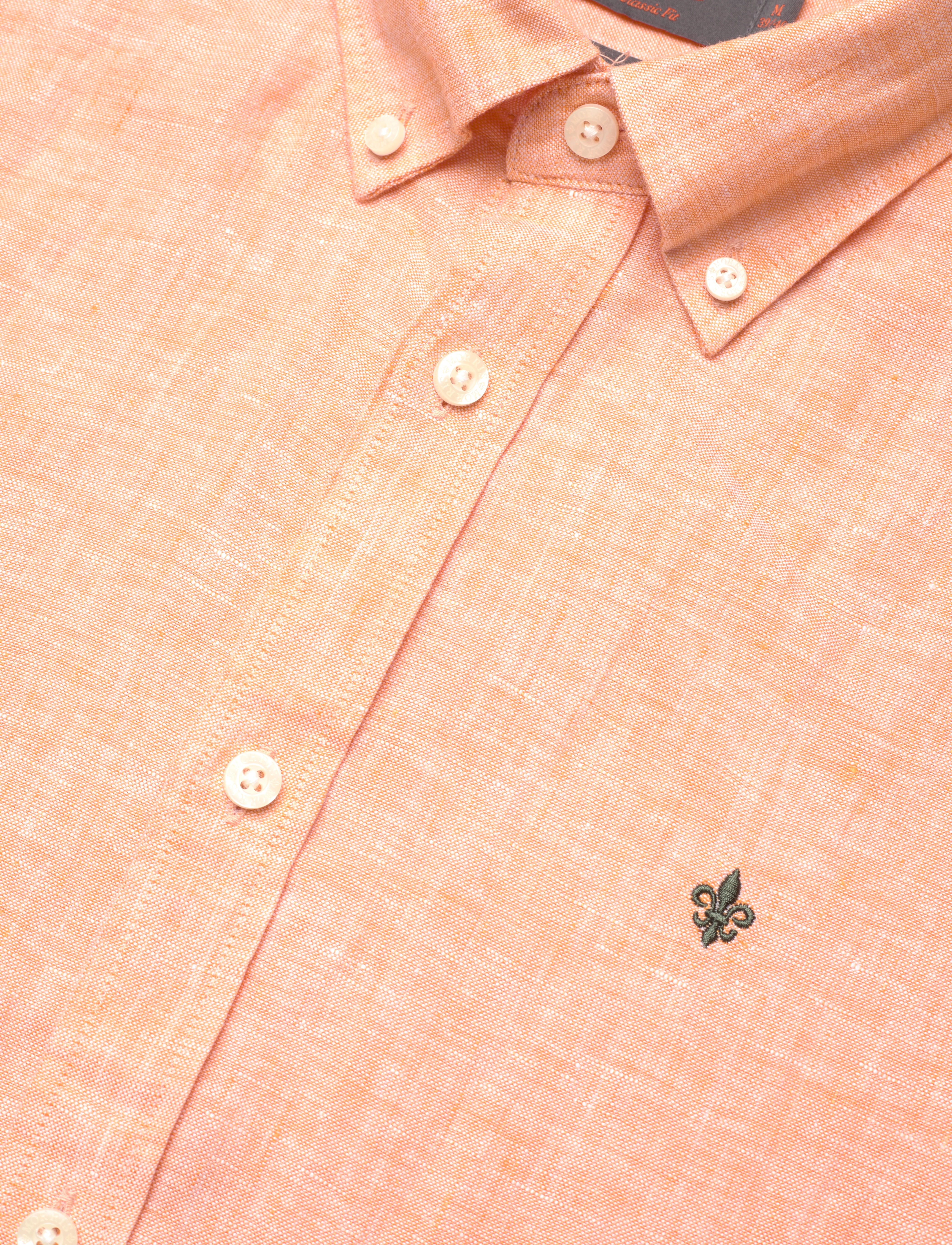 Morris - Douglas Linen Shirt-Classic Fit - linased särgid - orange - 3