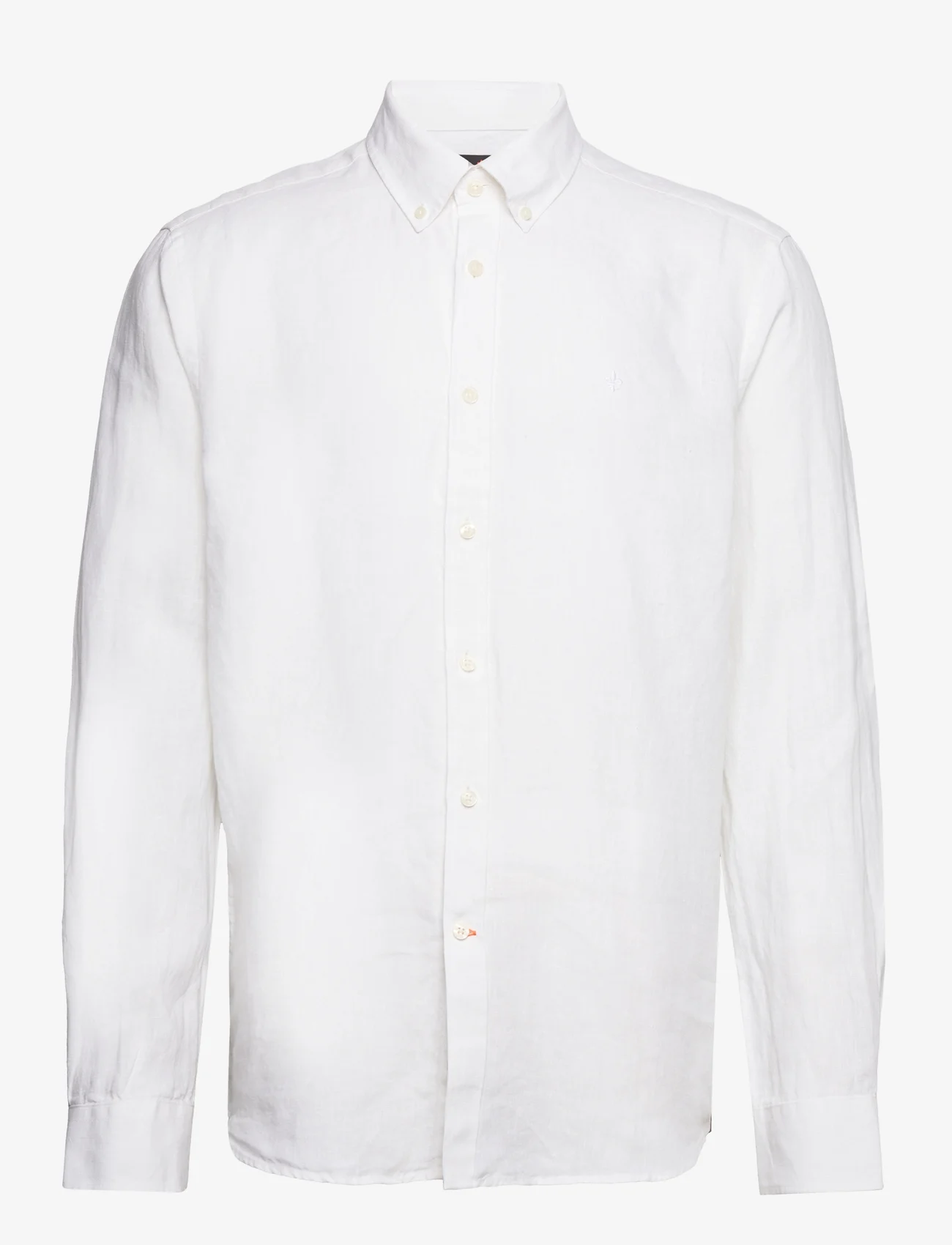 Morris - Douglas BD Linen Shirt LS - basic-hemden - white - 0