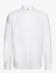 Morris - Douglas BD Linen Shirt LS - basic skjortor - white - 0