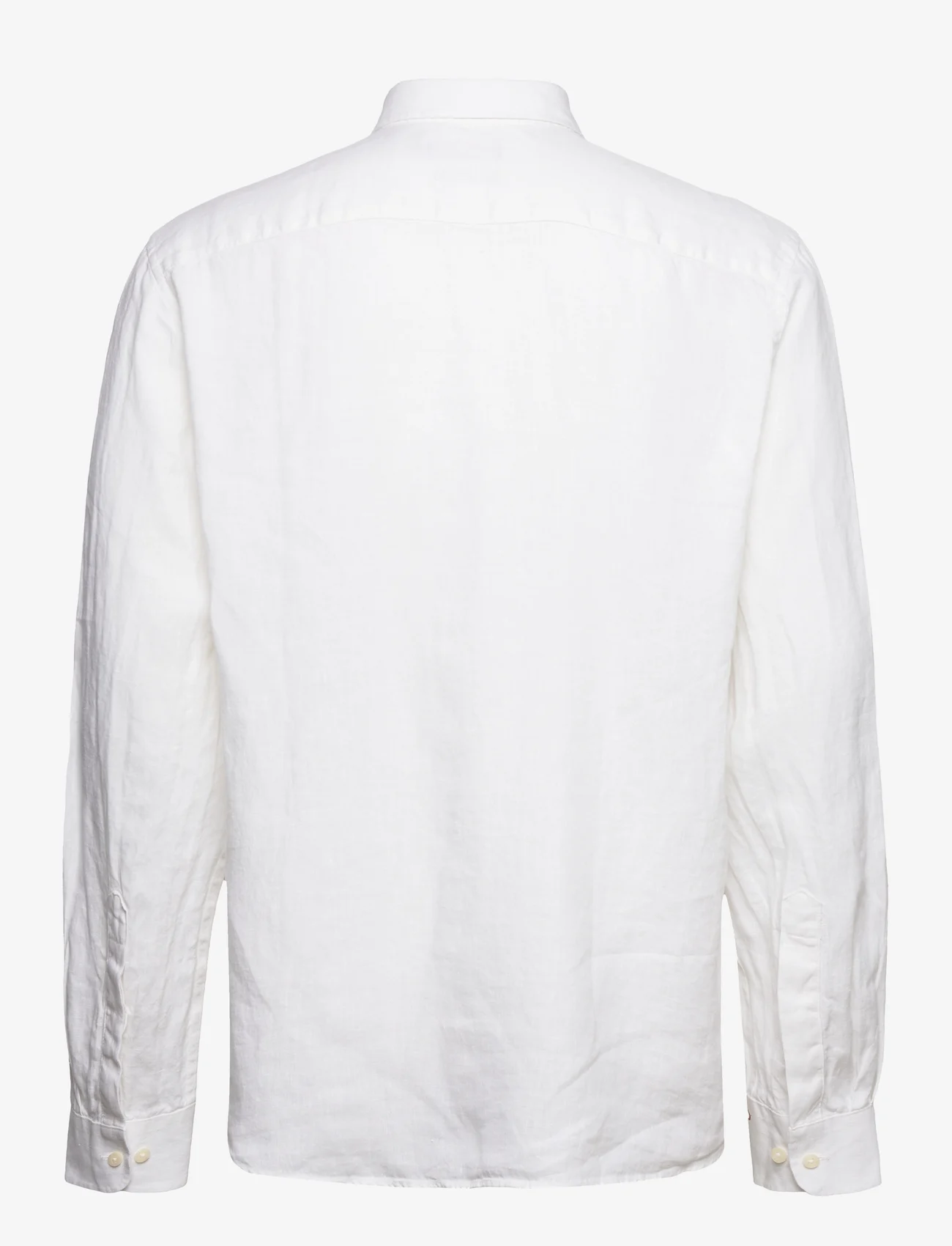Morris - Douglas BD Linen Shirt LS - basic skjortor - white - 1