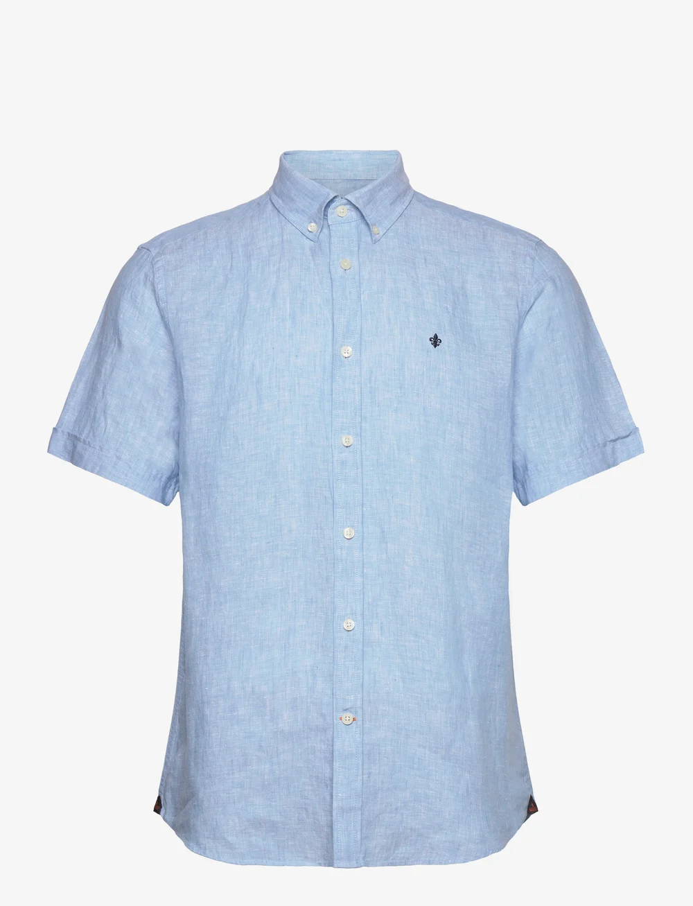 Morris - Douglas Linen SS Shirt-Classic Fit - leinenhemden - blue - 0