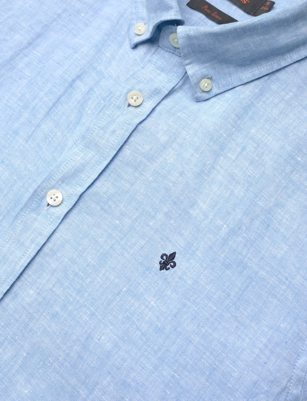 Morris - Douglas Linen SS Shirt-Classic Fit - leinenhemden - blue - 3