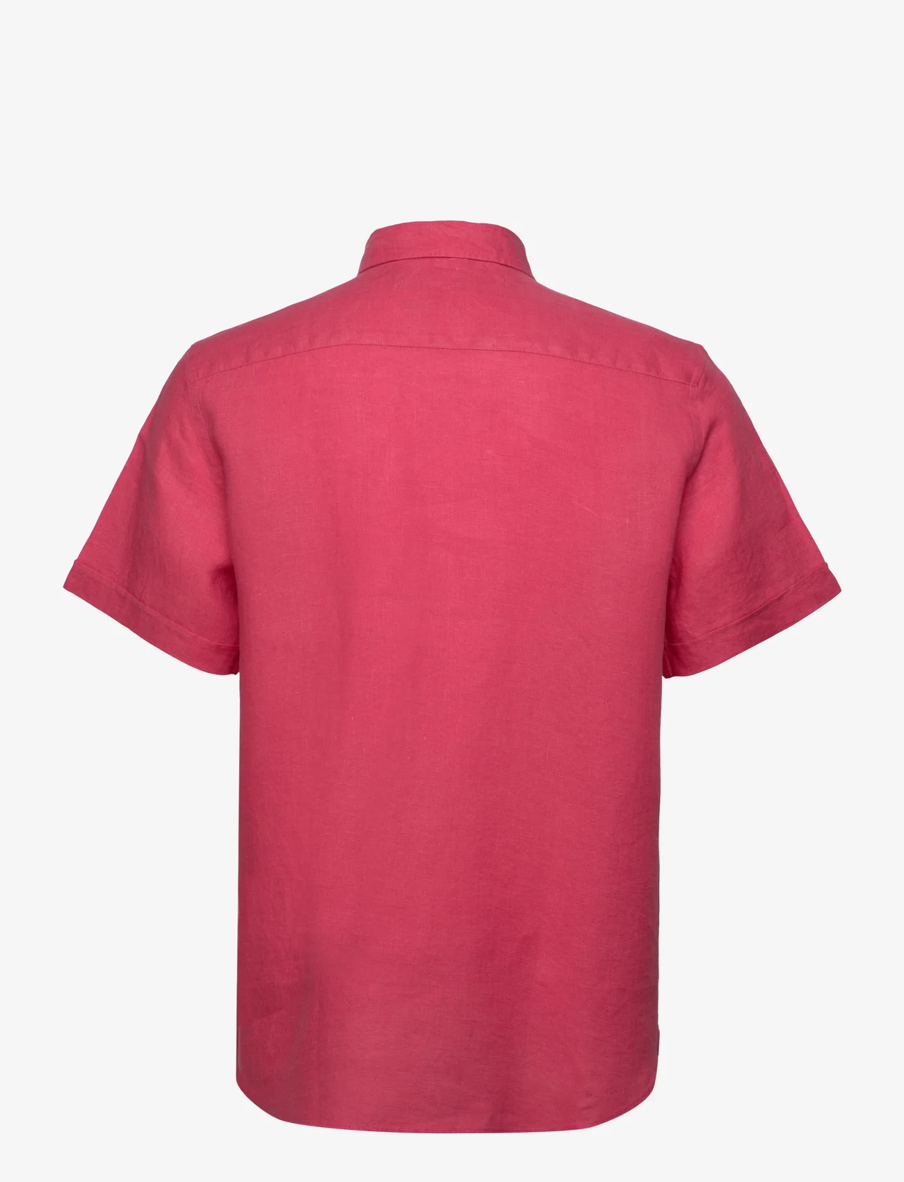 Morris - Douglas BD Linen Shirt SS - leinenhemden - cerise - 1