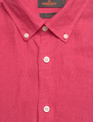 Morris - Douglas BD Linen Shirt SS - linneskjortor - cerise - 2