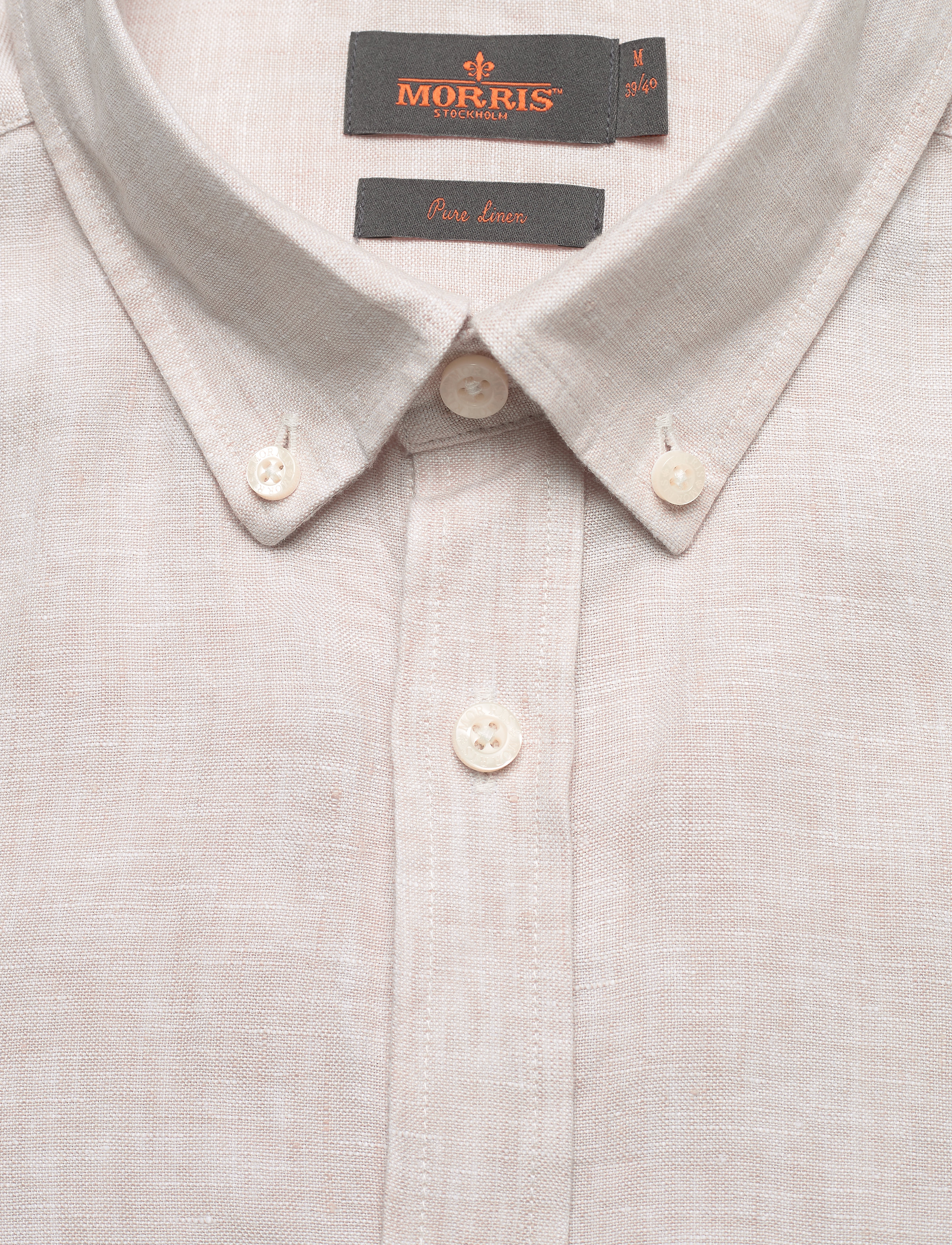 Morris - Douglas Linen SS Shirt-Classic Fit - leinenhemden - khaki - 2