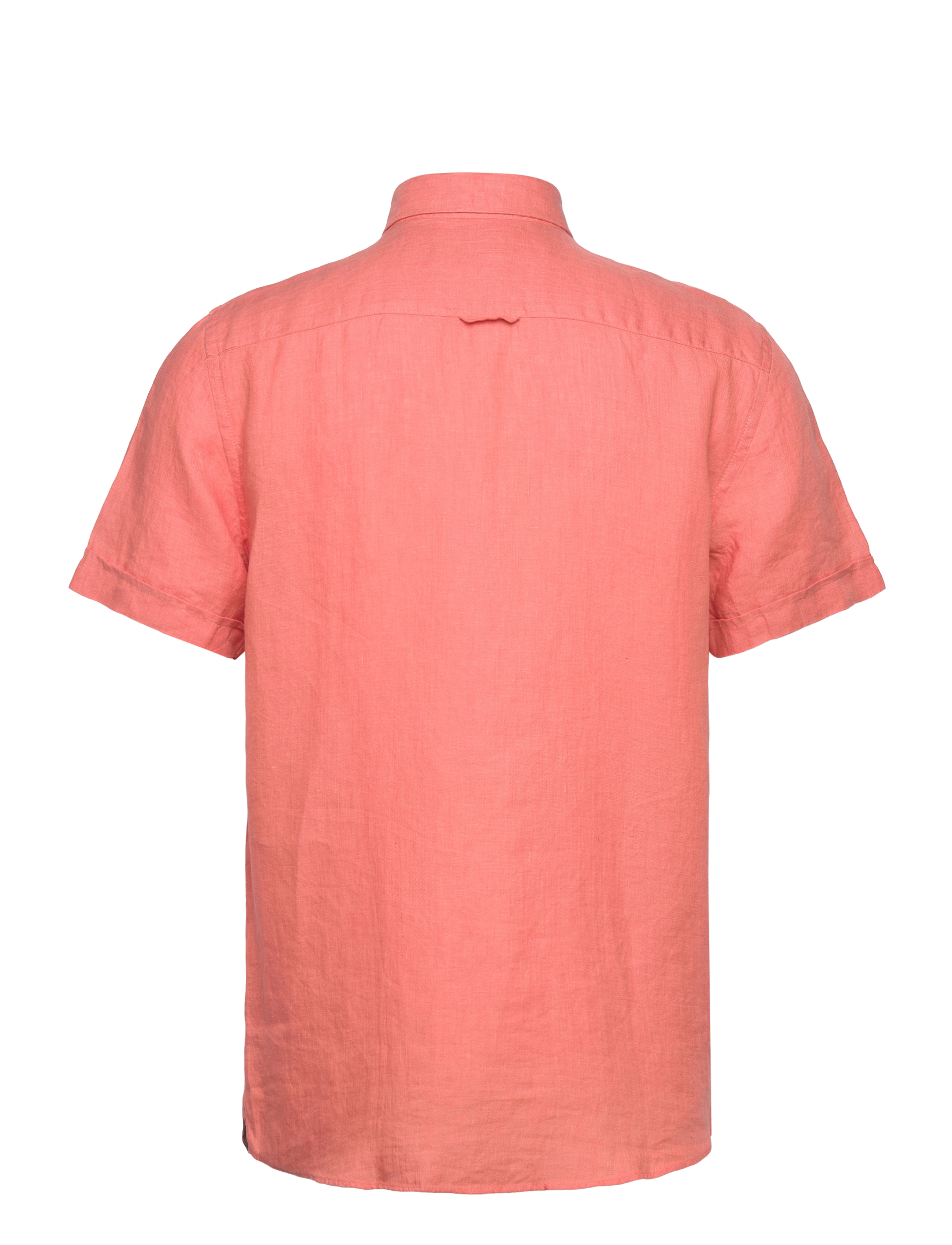 Morris - Douglas Linen SS Shirt-Classic Fit - linased särgid - orange - 1