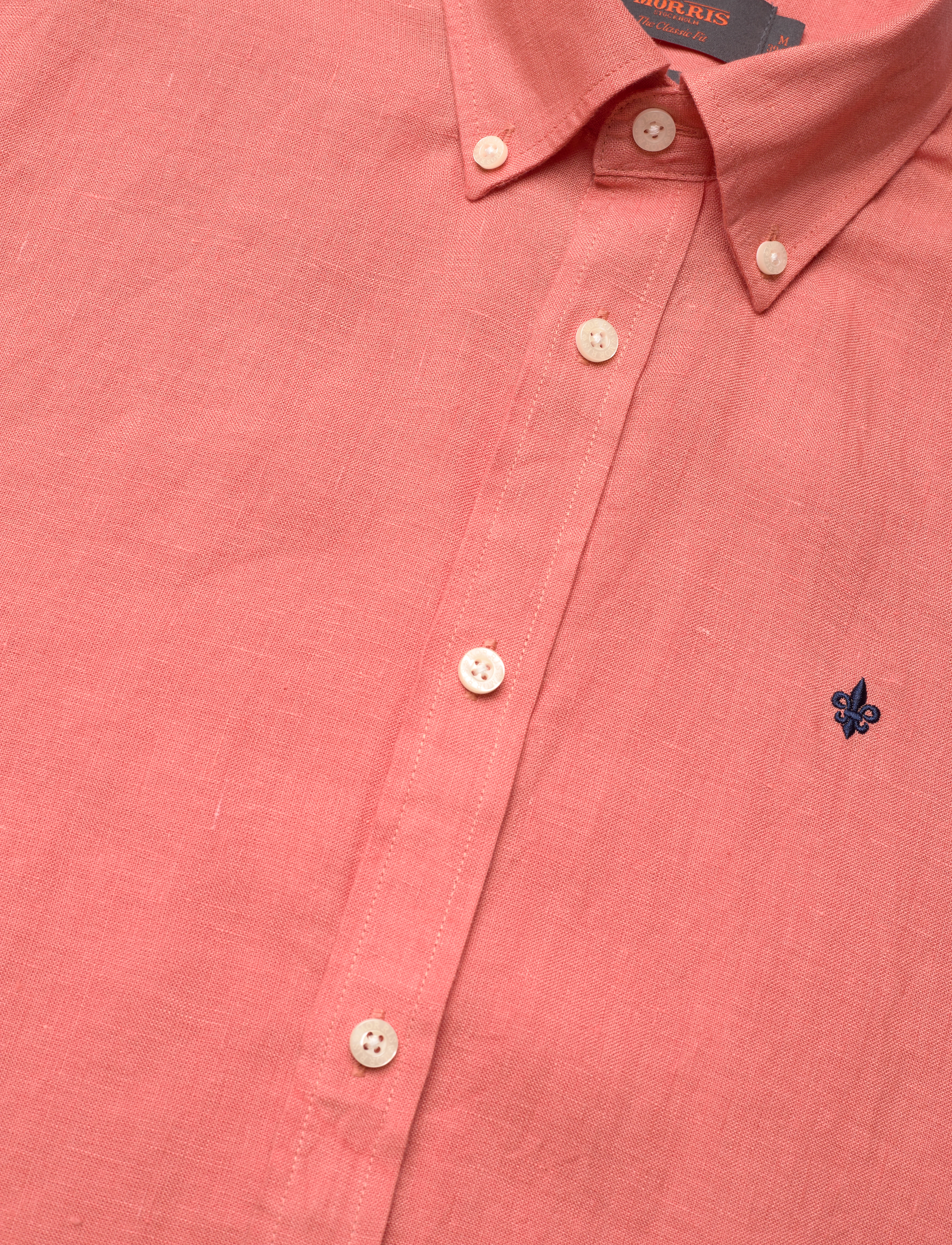 Morris - Douglas Linen SS Shirt-Classic Fit - linased särgid - orange - 3