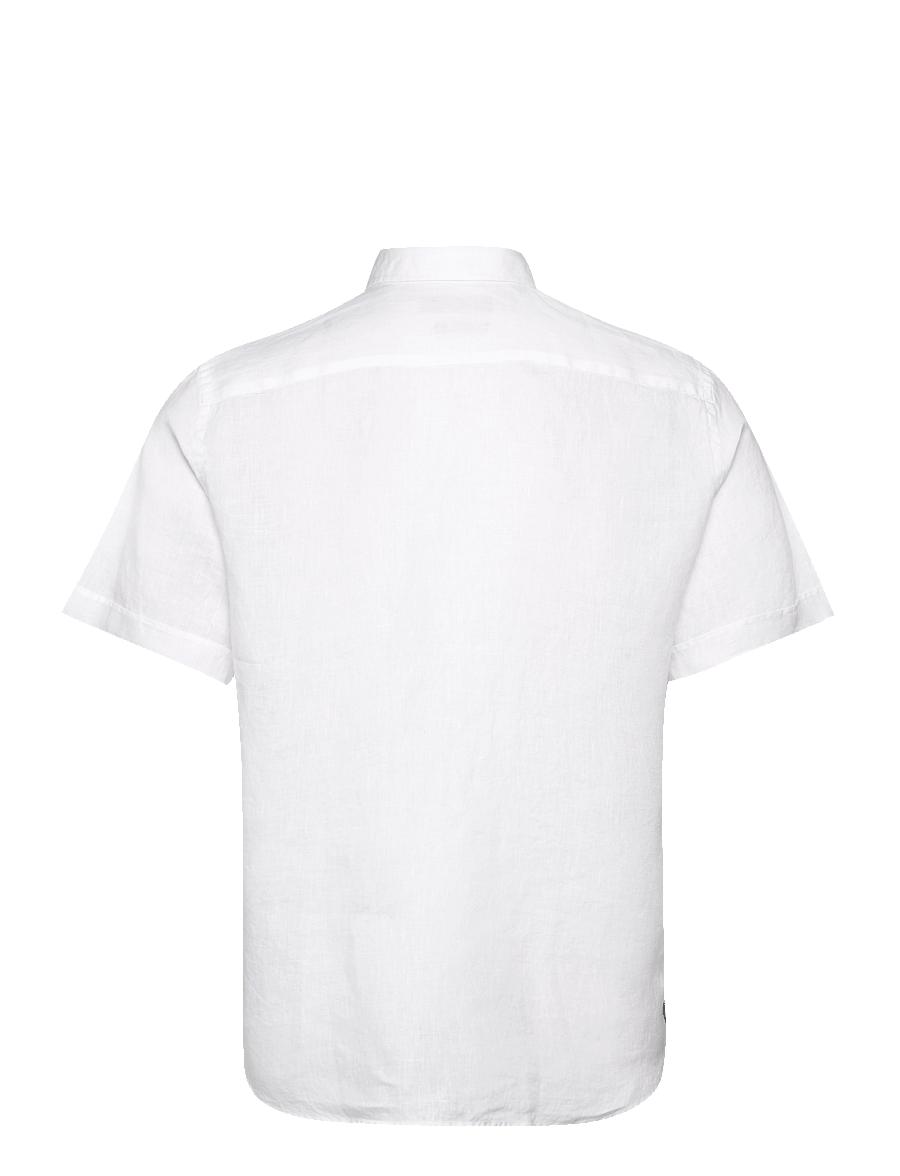 Morris - Douglas Linen SS Shirt-Classic Fit - linen shirts - white - 1