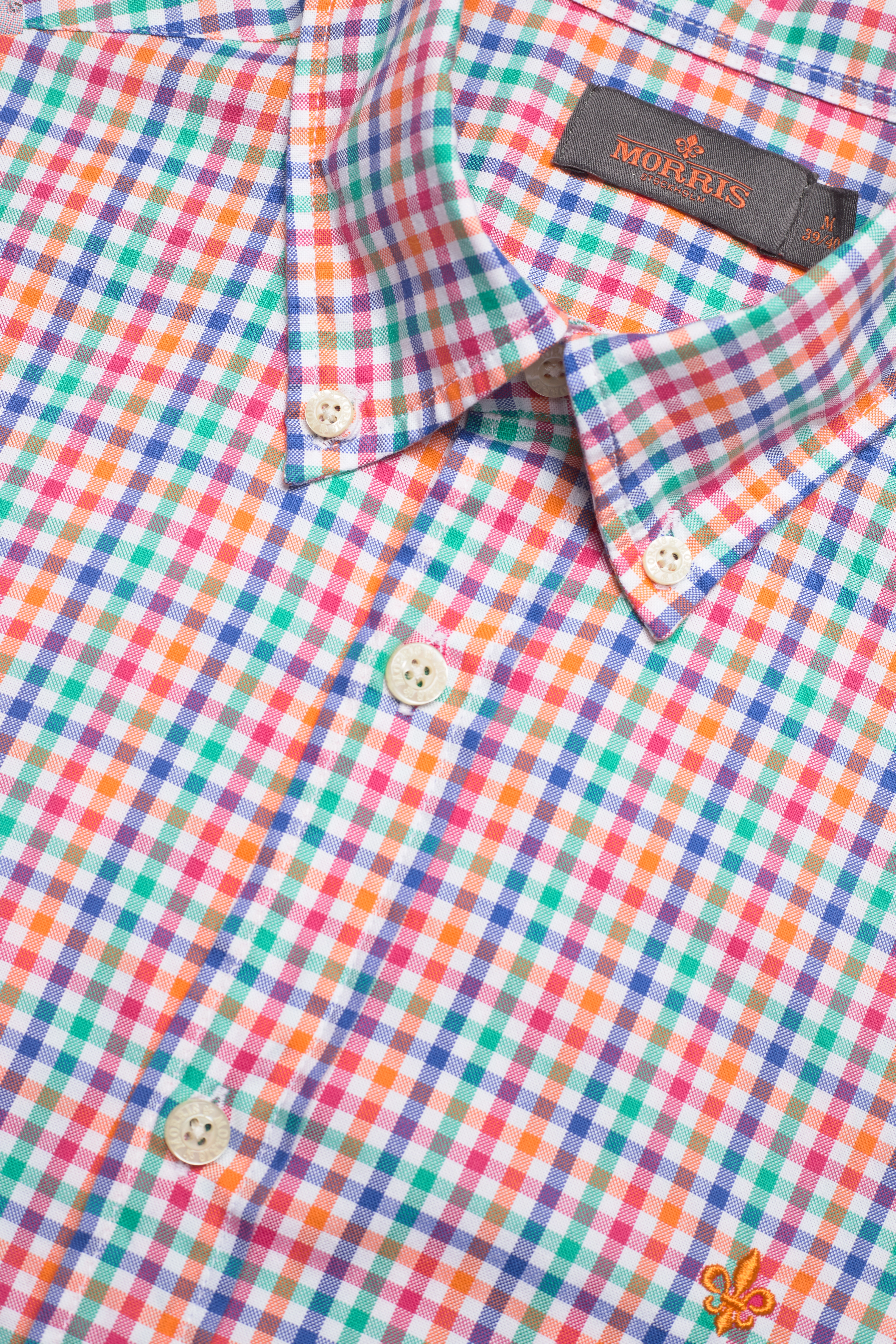 Morris - Summer Oxford Shirt BD - orange - 3
