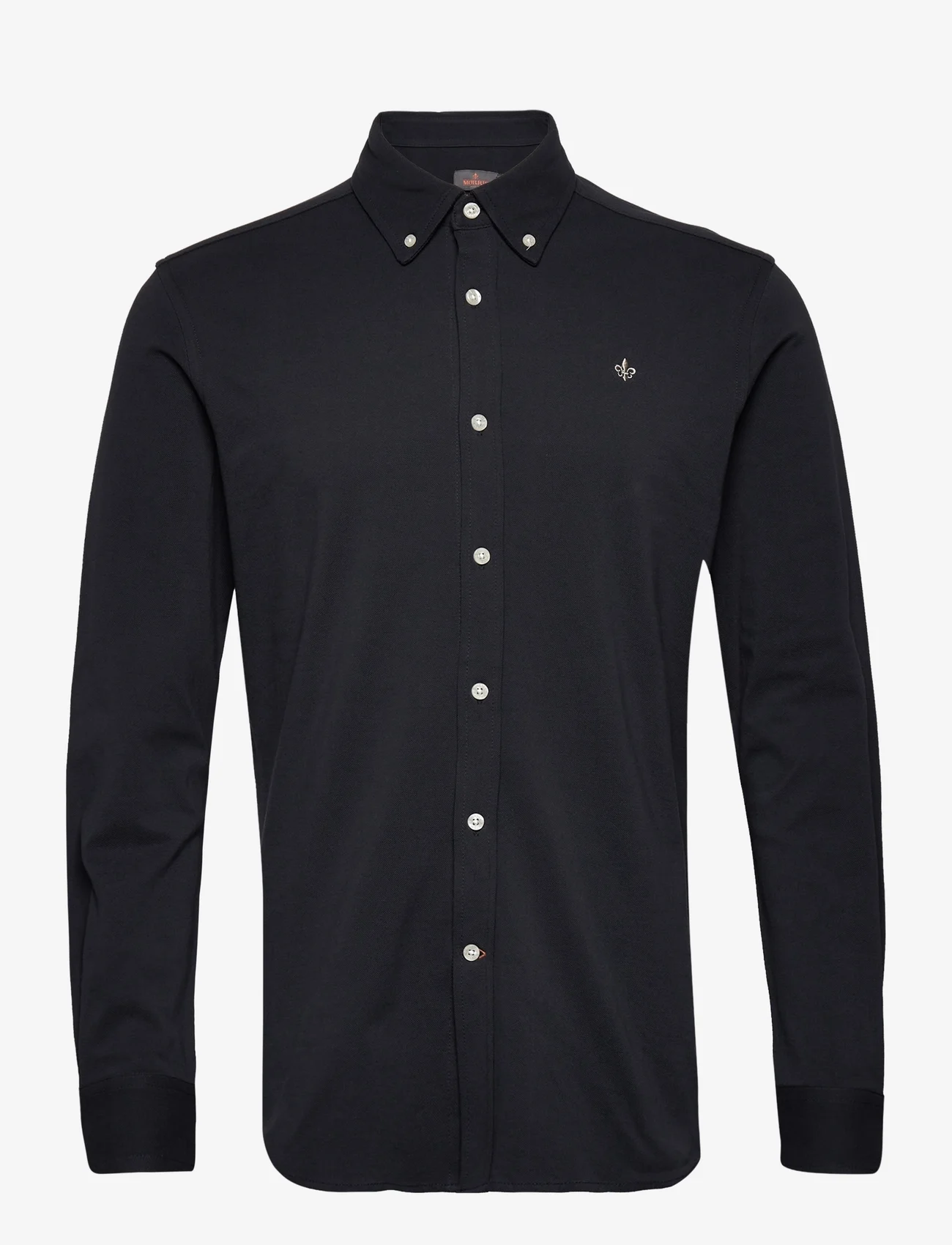 Morris - Ivory BD Jersey Shirt - basic skjortor - blue - 0