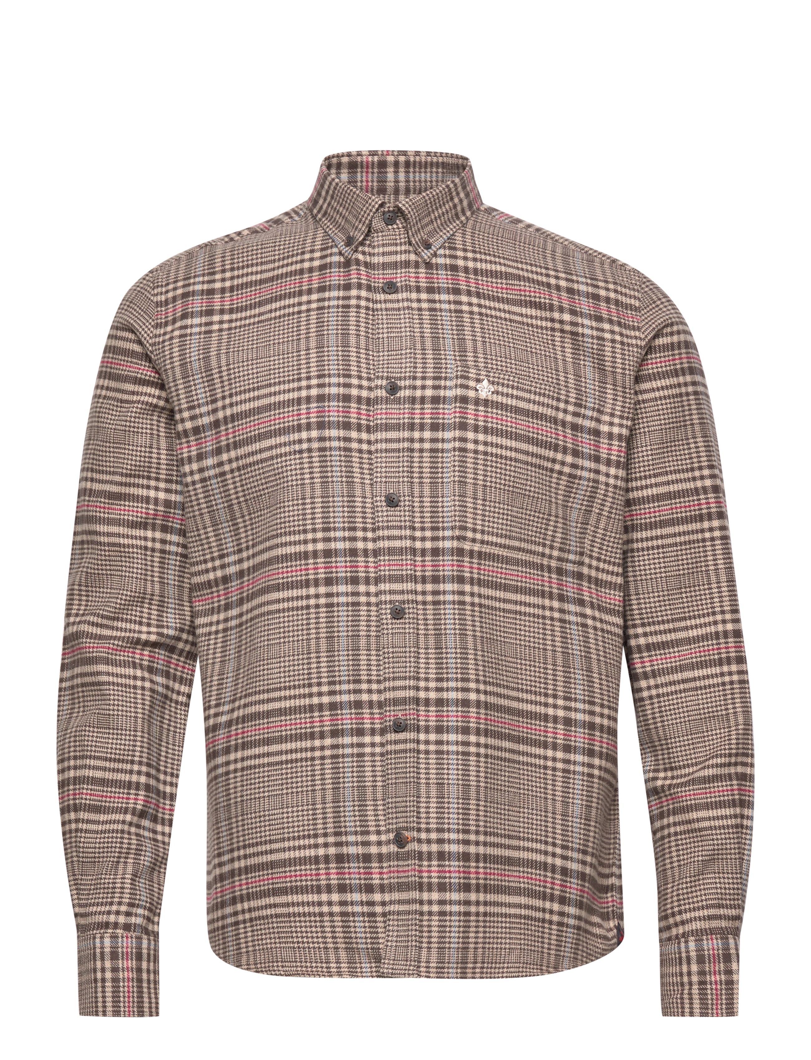 Multicheck Flannel Shirt BD - BROWN